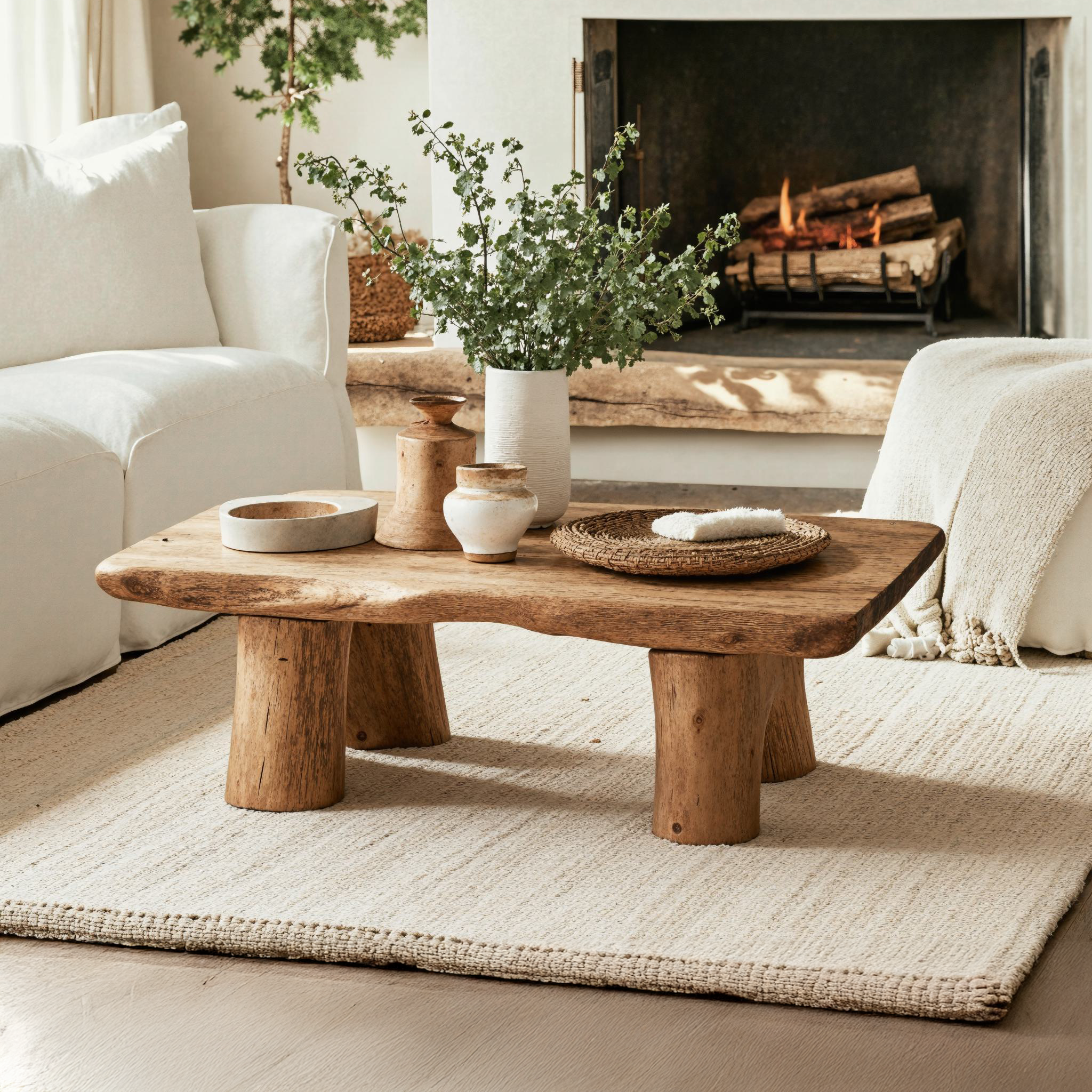 Farmhouse Wood Coffee Table For Living Room SILDTCF061