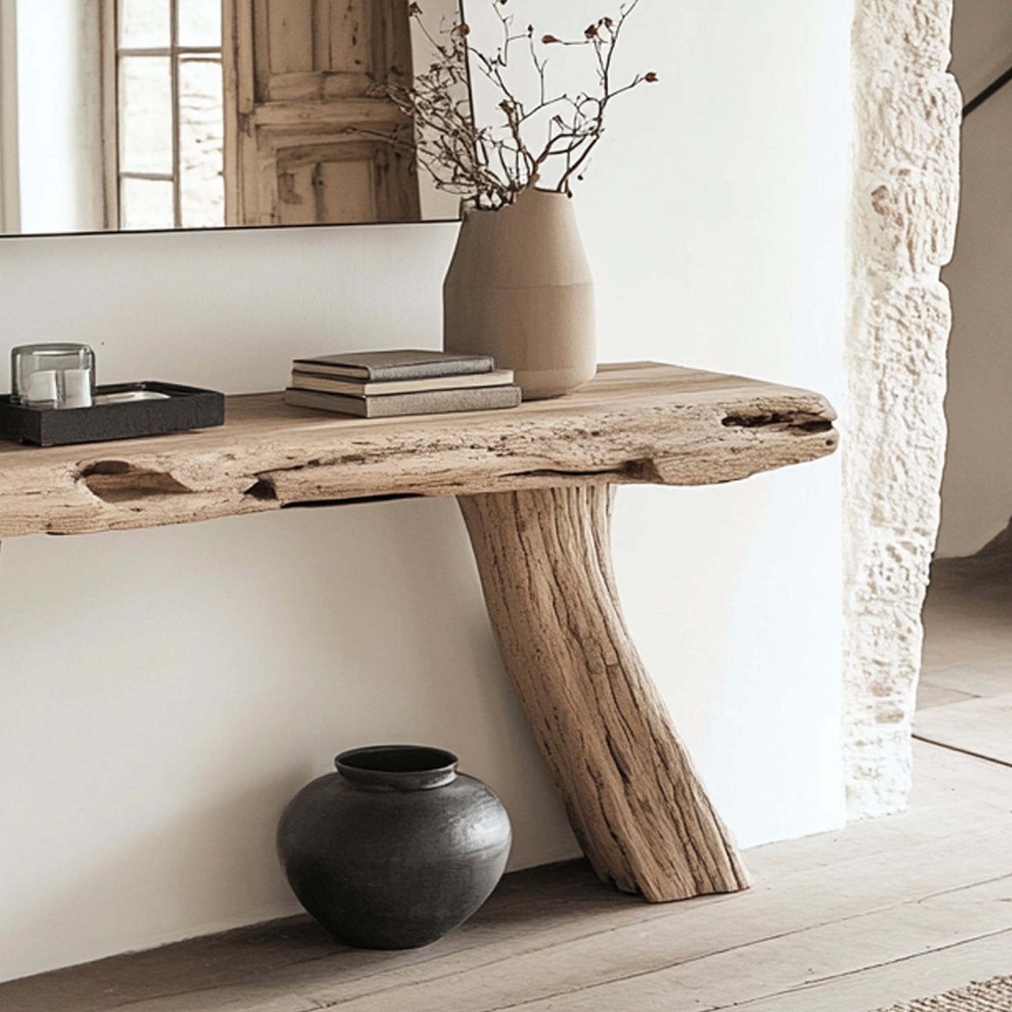 Rustic Wood Console Table CT40