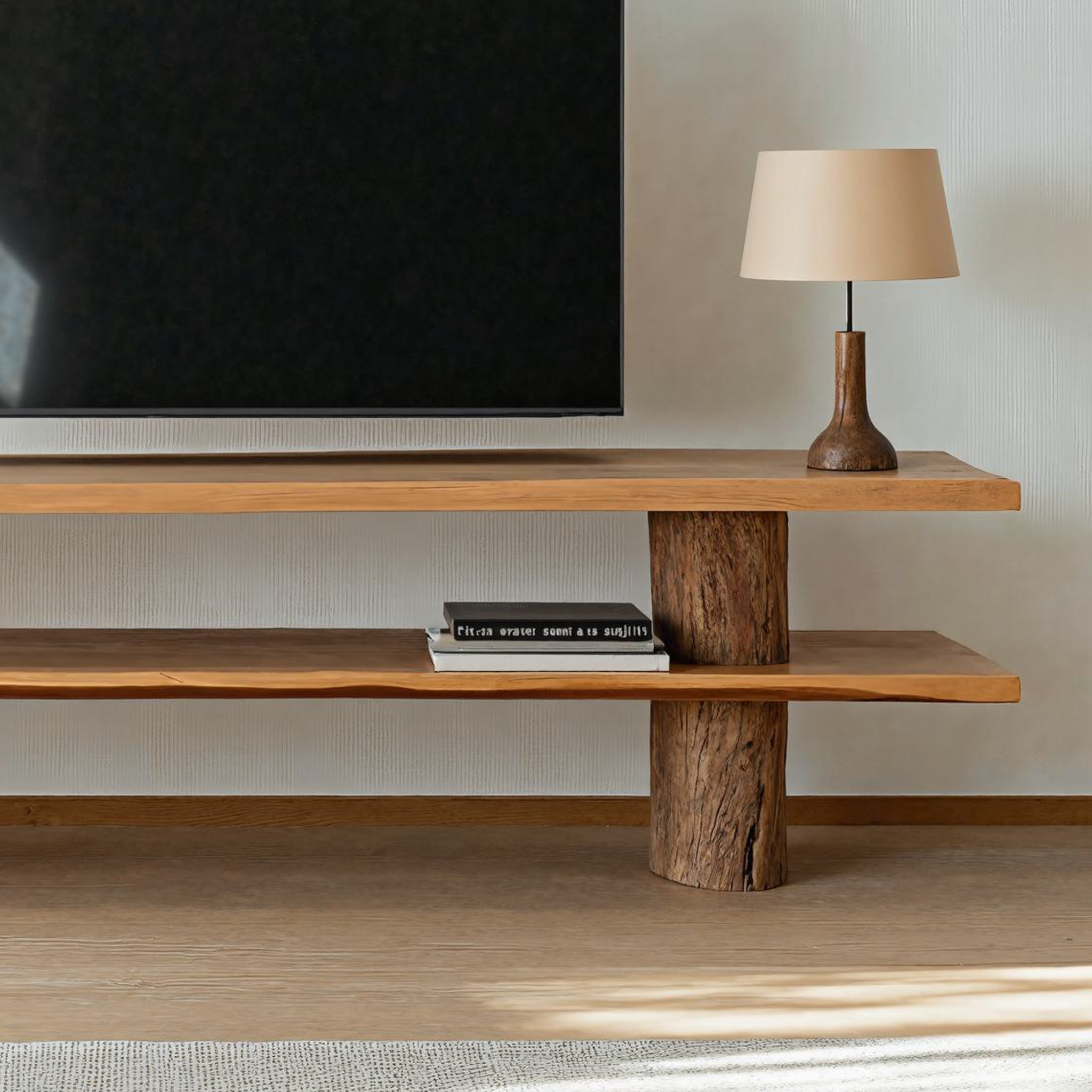 Modern Wood TV Stand With Open Storage SILDTTVC005