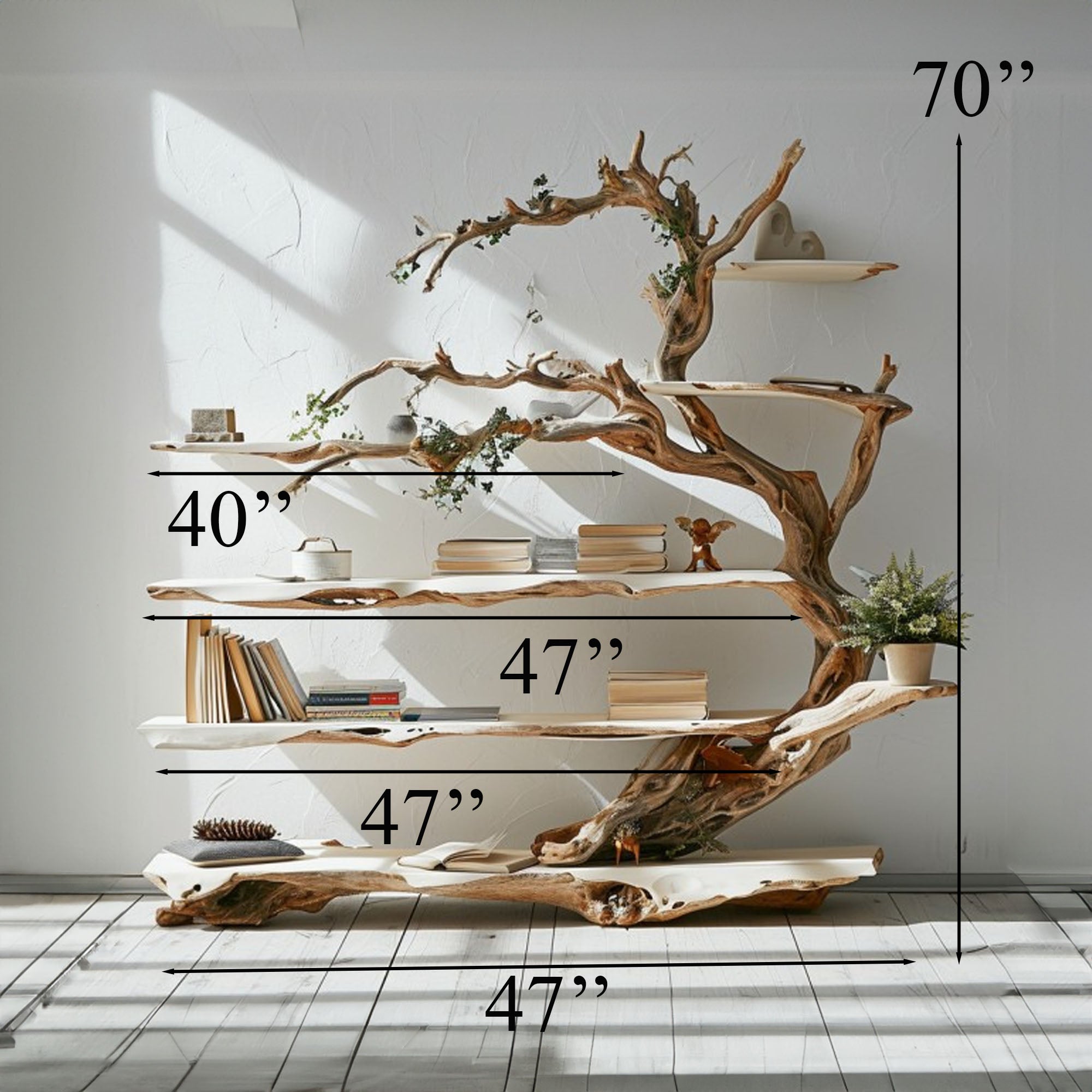 Tree Branch Standing Corner Shelf SINLTB019