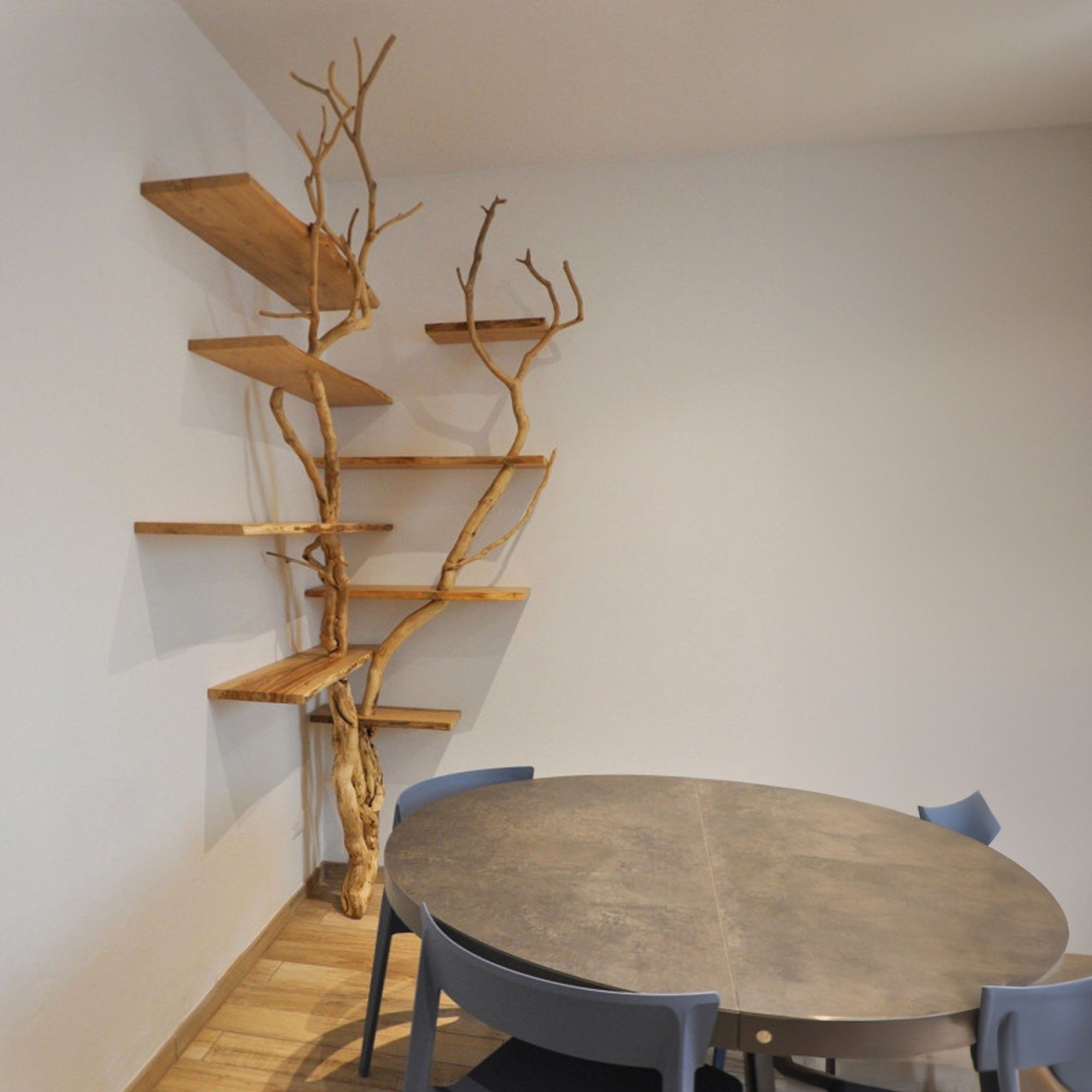 Tree Branches Floating Wood Book Shelves SINLTB029