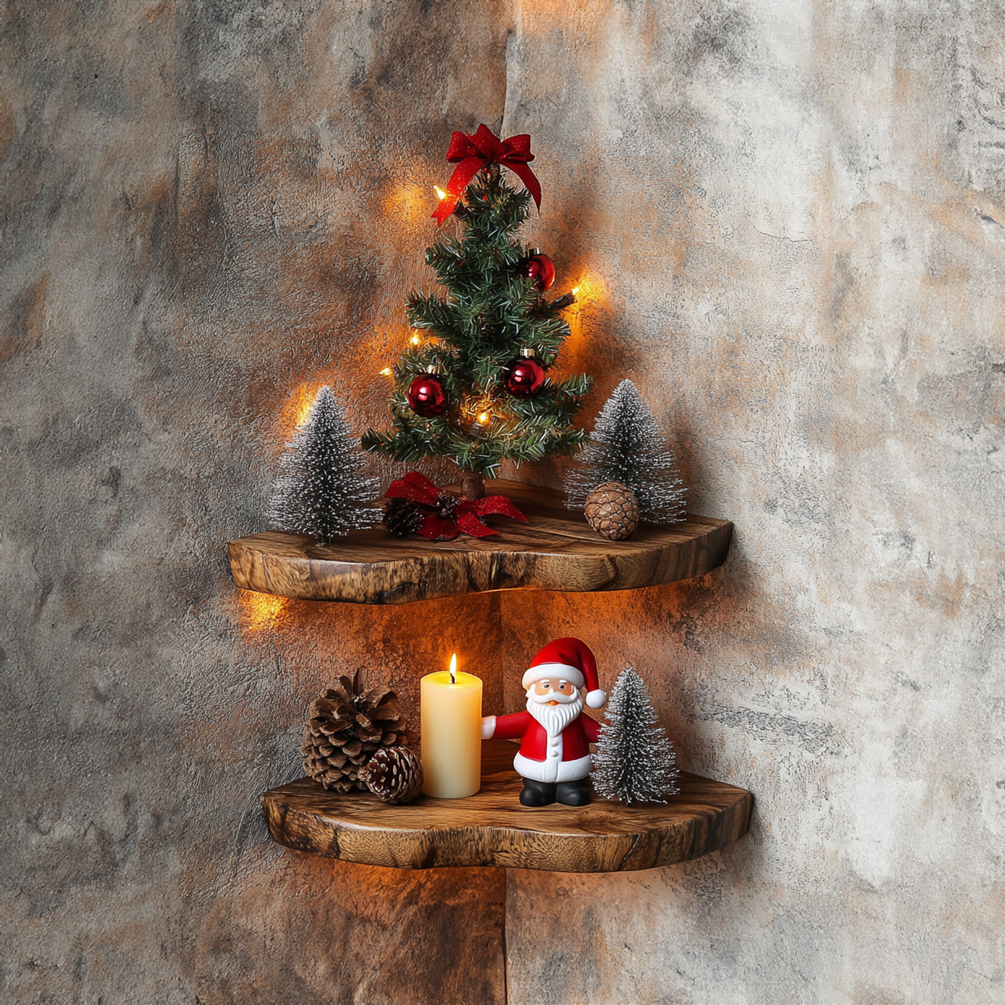 Christmas Floating Corner Wall Shelves Small Floating Shelf SINLCM017