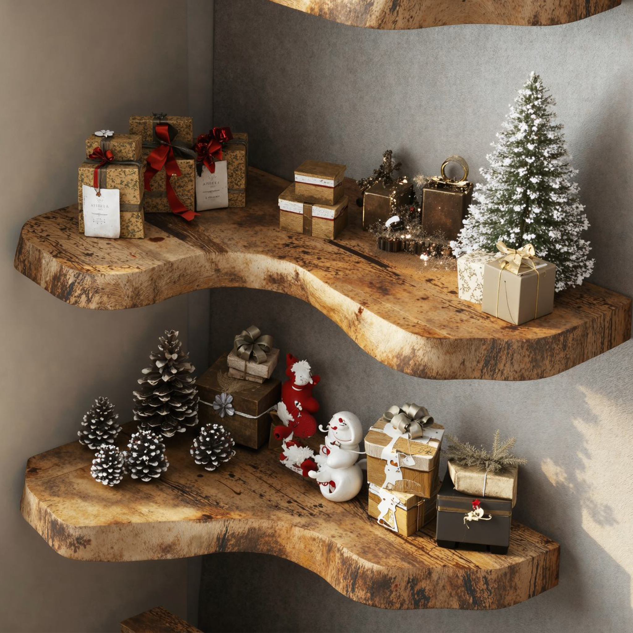 Corner Wall Shelves Floating Shelves Xmas Decor SILDTCN030