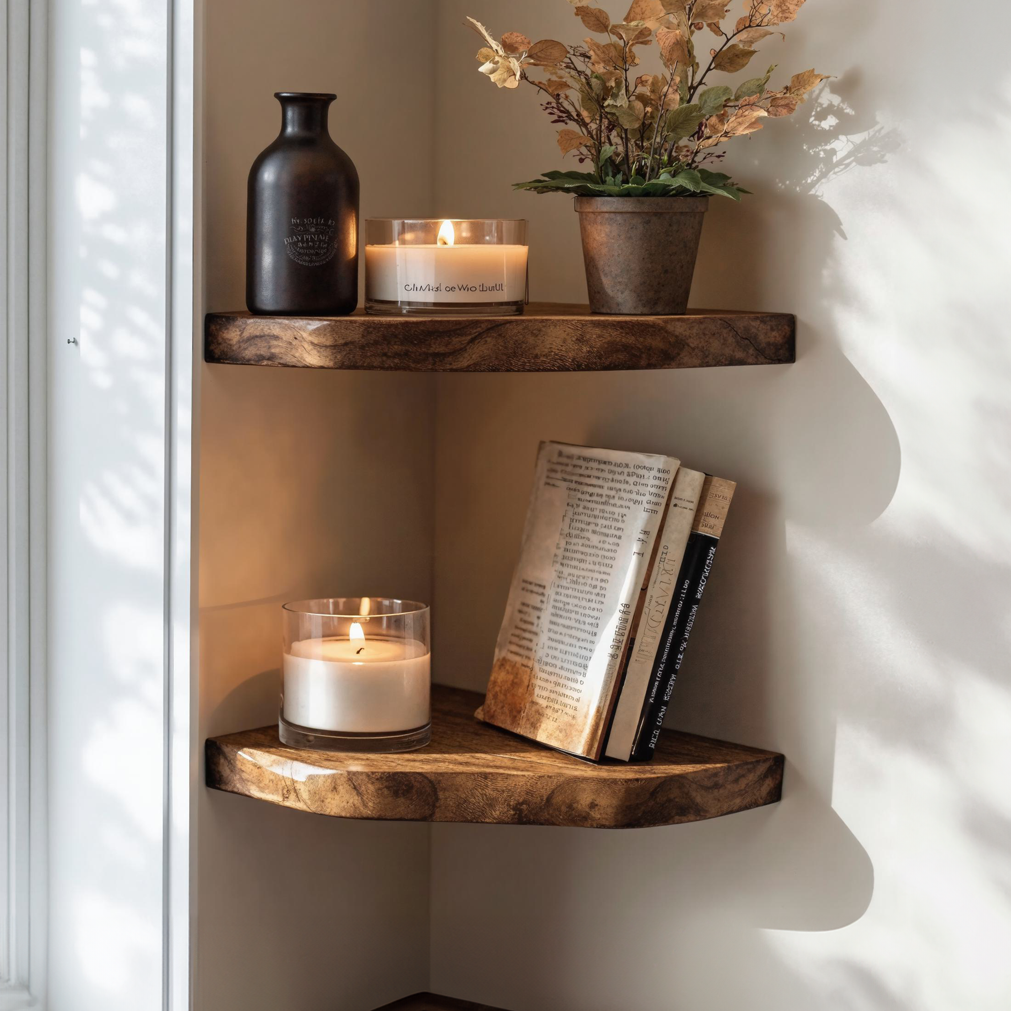 Corner Wall Shelves Floating Shelves Farmhouse Decor SILDTCN016