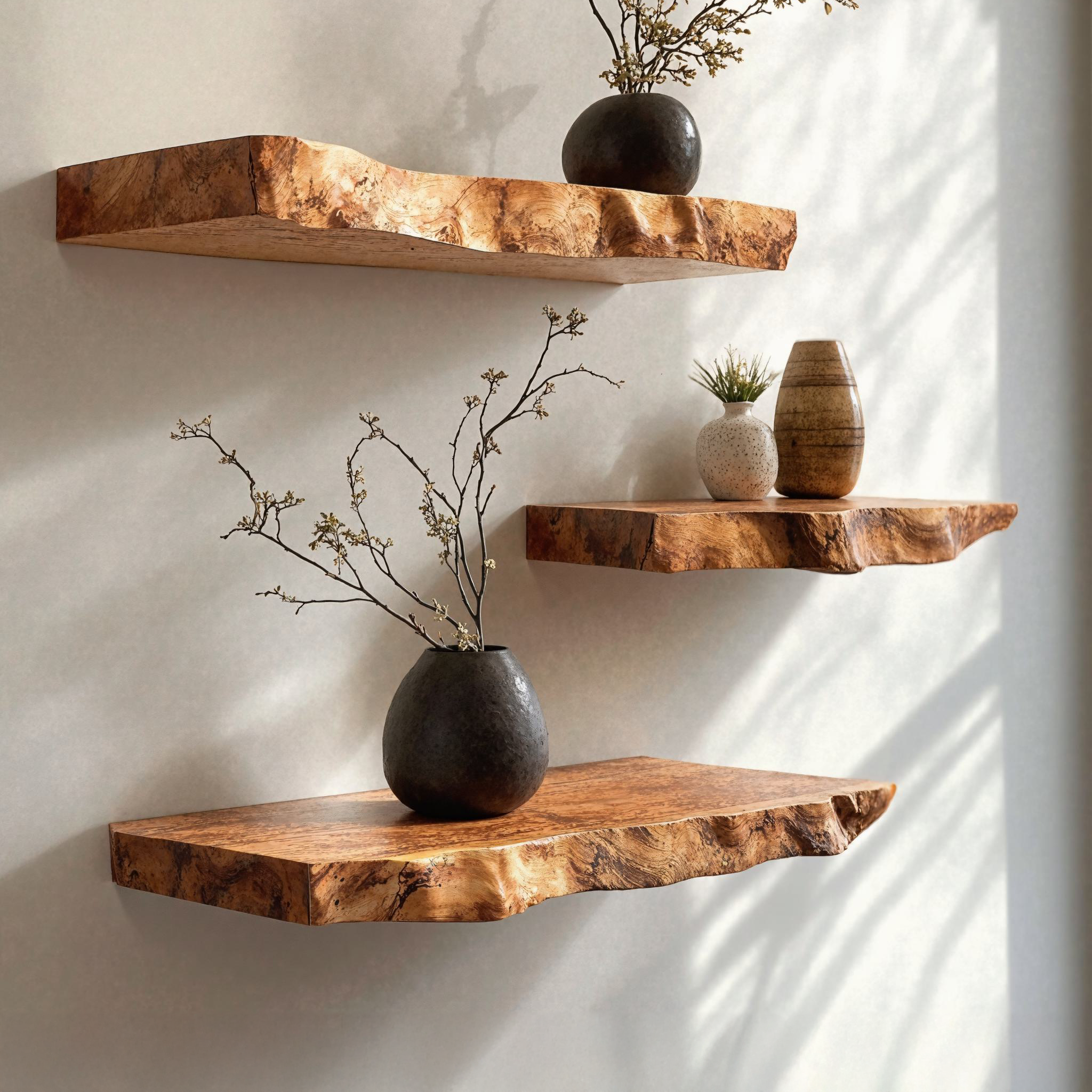 Handcrafted Floating Wooden Shelves For Every Spaces Display SILDTFL132