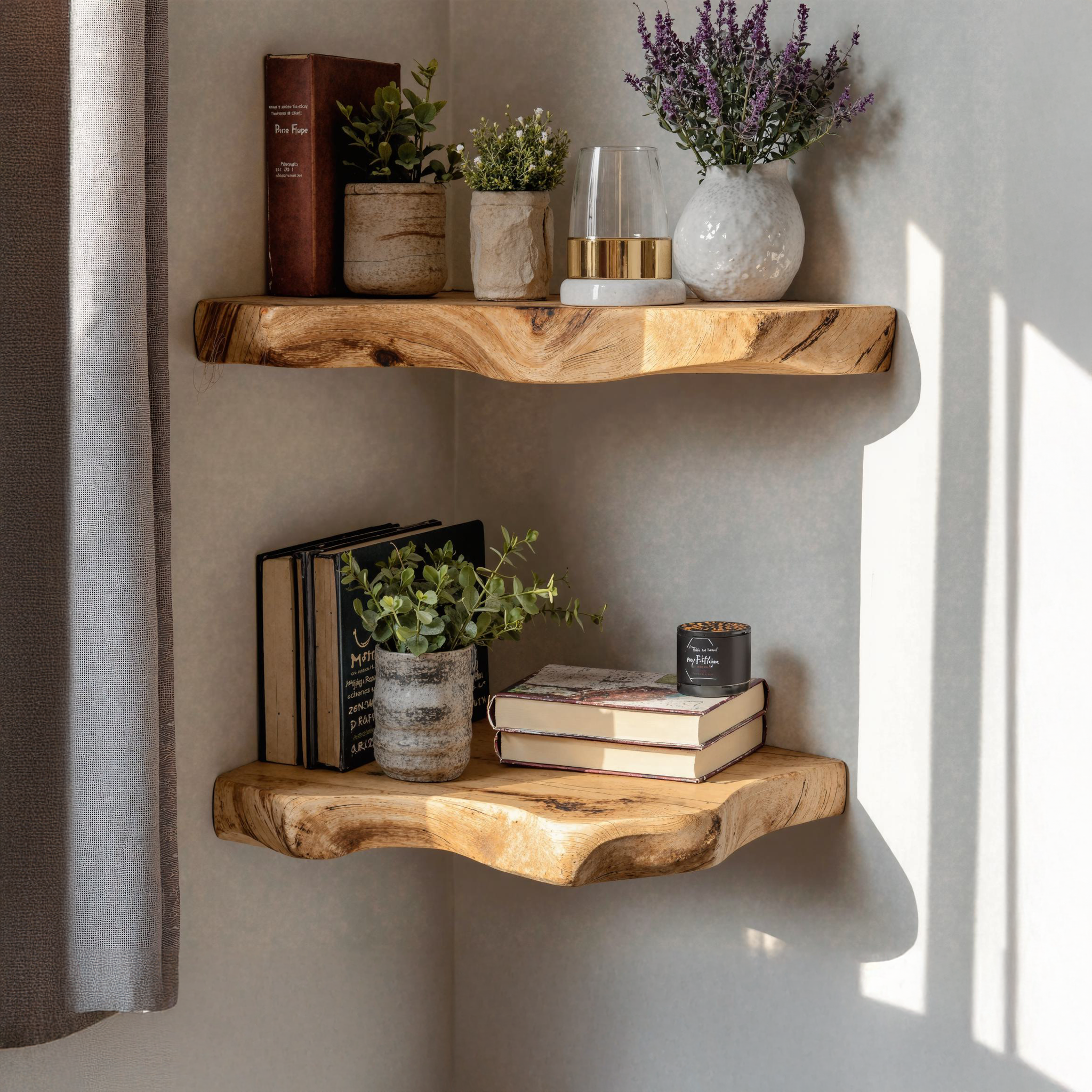 Handcrafted Wooden Shelves For Bathroom Decor SILDTCN051