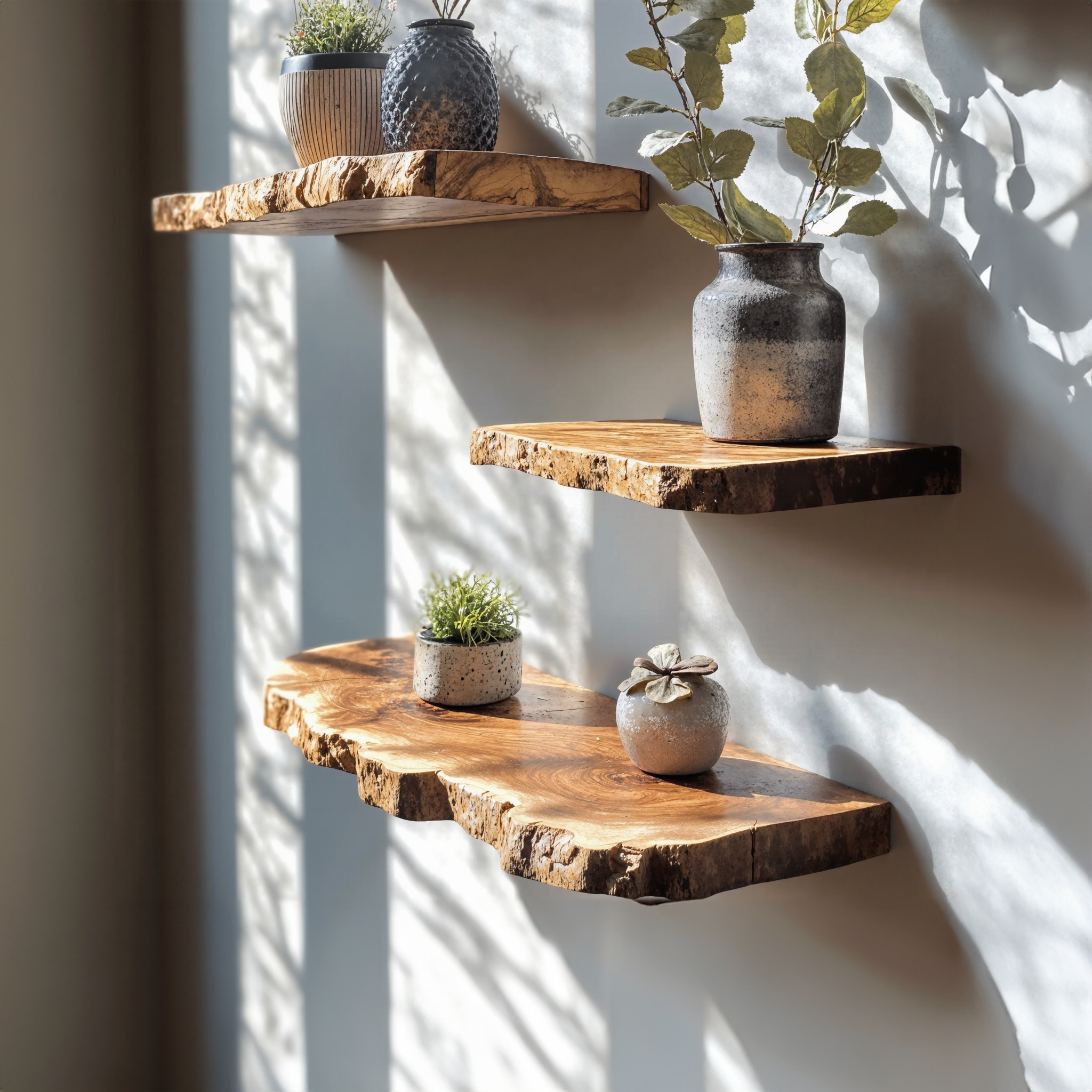 Live Edge Floating Shelves Handcrafted Shelves SILDTFL044