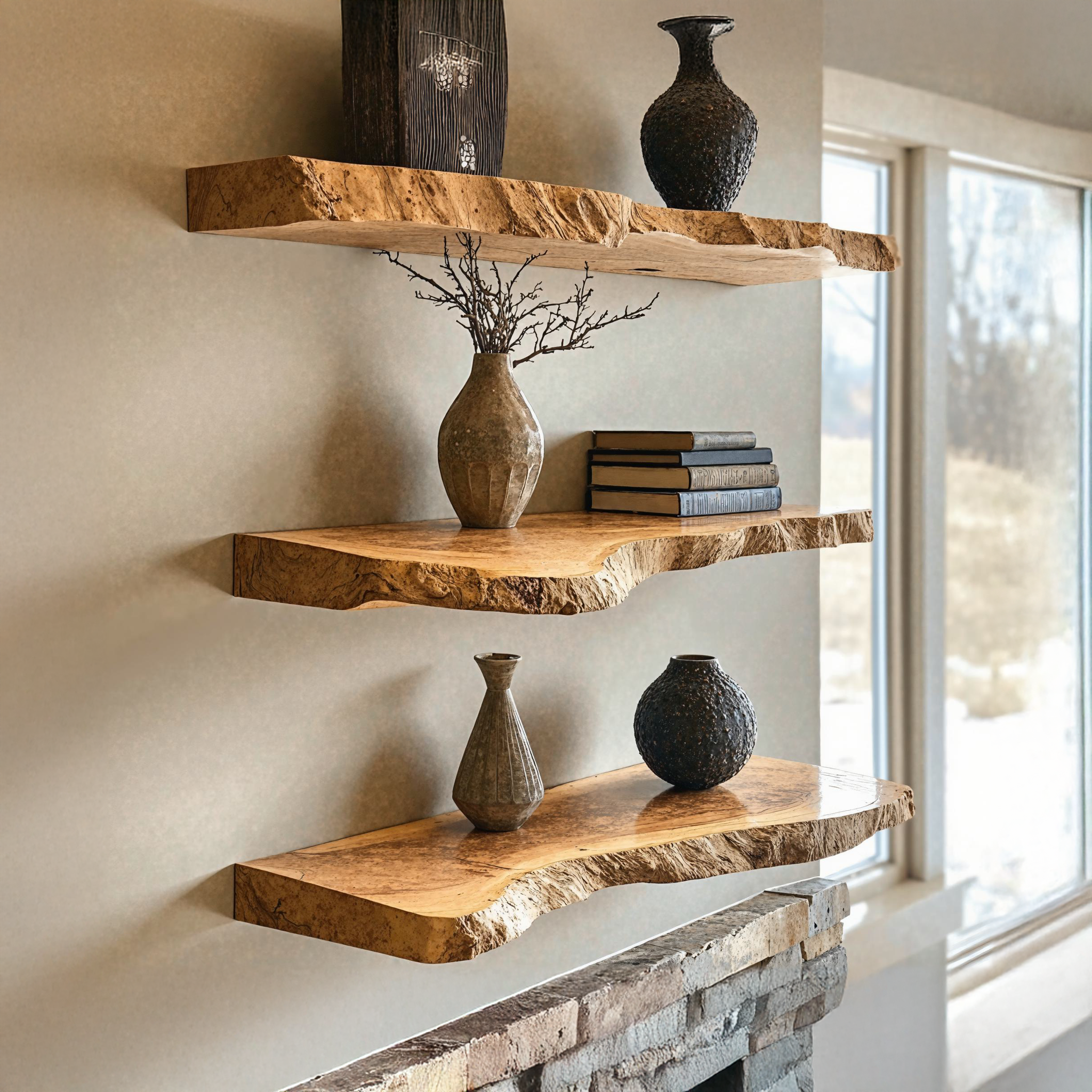 Farmhouse Handcrafted Wooden Floating Shelf For Entryway Decor SILDTFL131