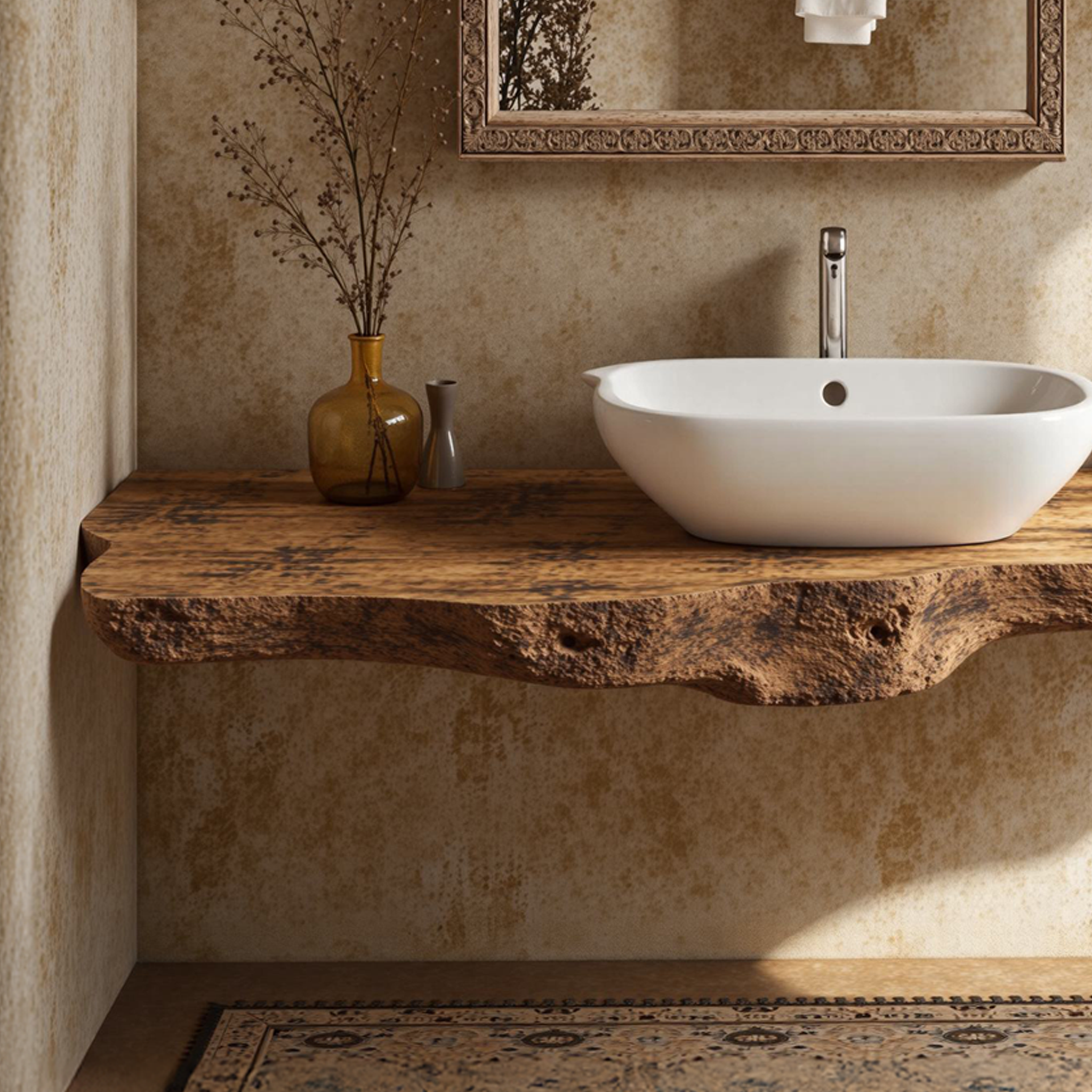 Wooden Floating Bathroom Vanity Sink SILDTBRV089