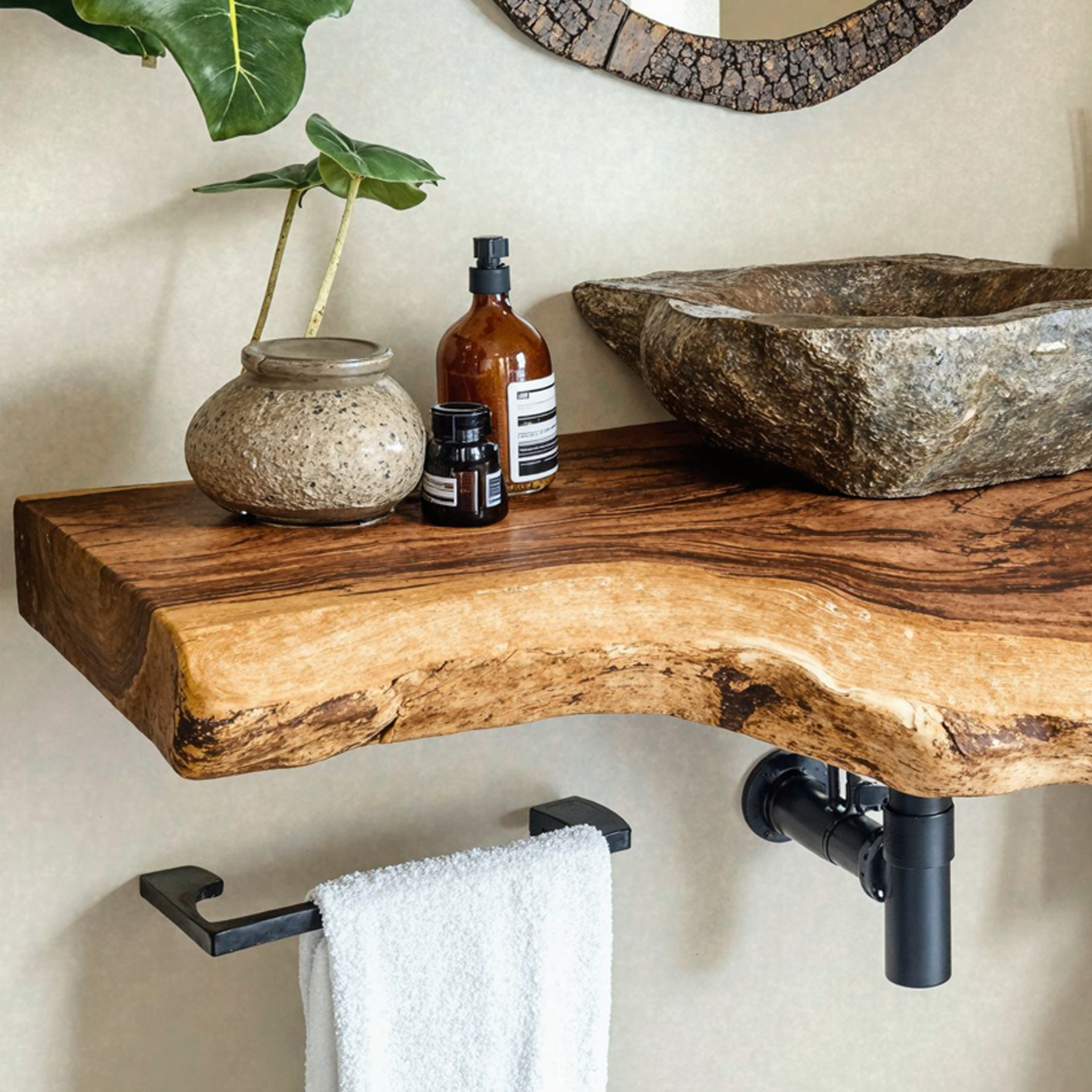 Floating Edge Bathroom Vanity Shelf SILDTBRV038