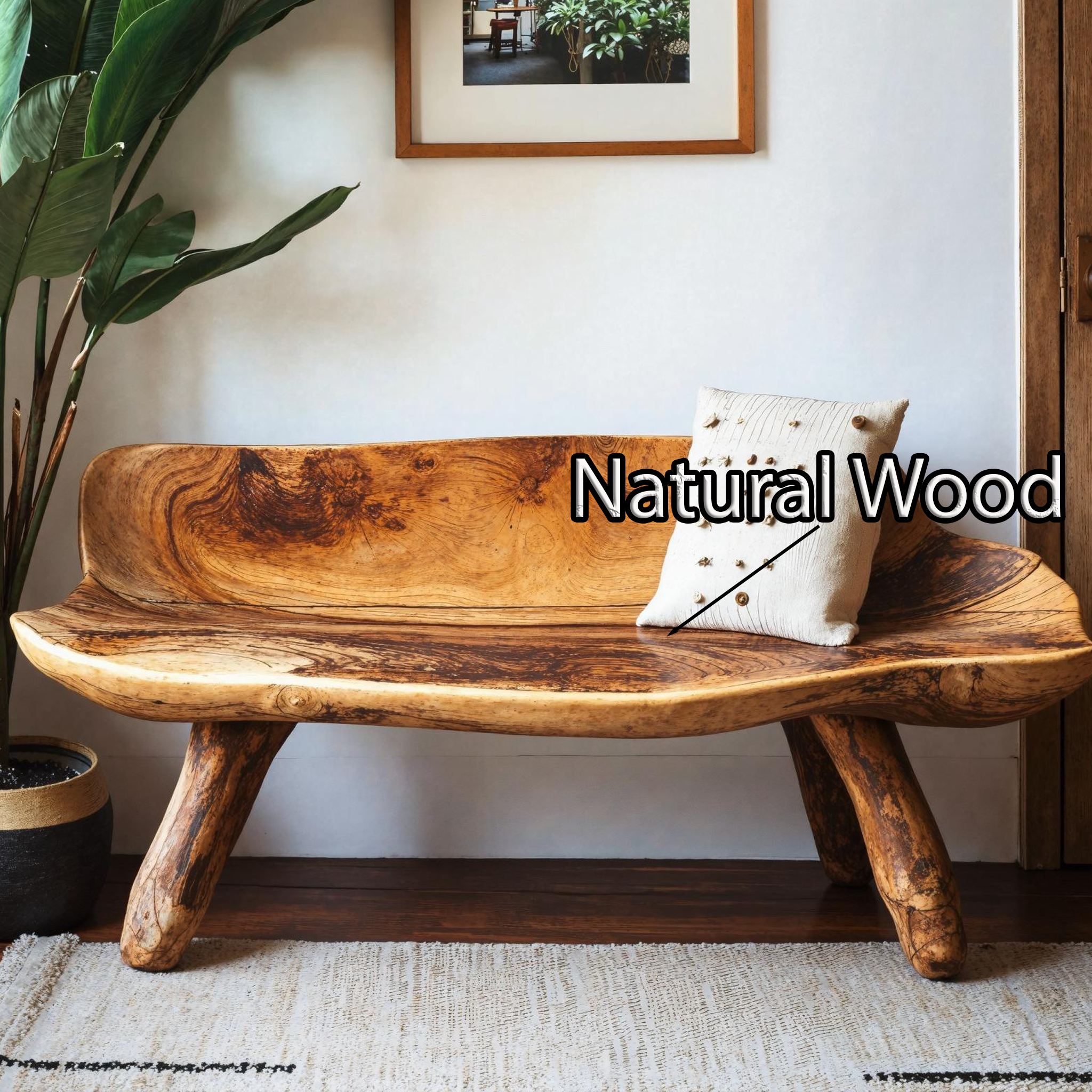 Sturdy Wooden Bench For Comfortable Seating SILDTWB014