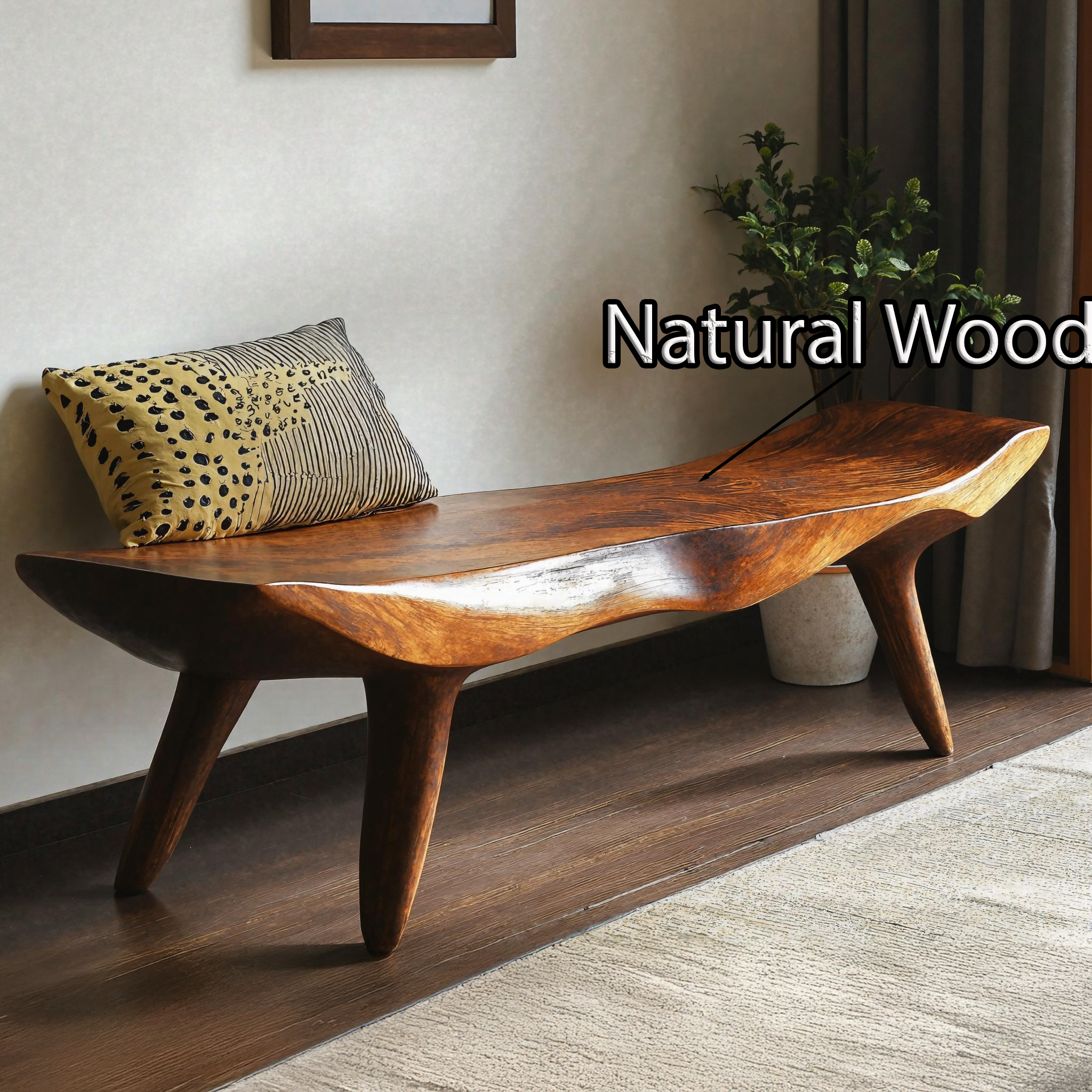 Modern Handcrafted Wood Bench For Stylish Home Décor SILDTWB016