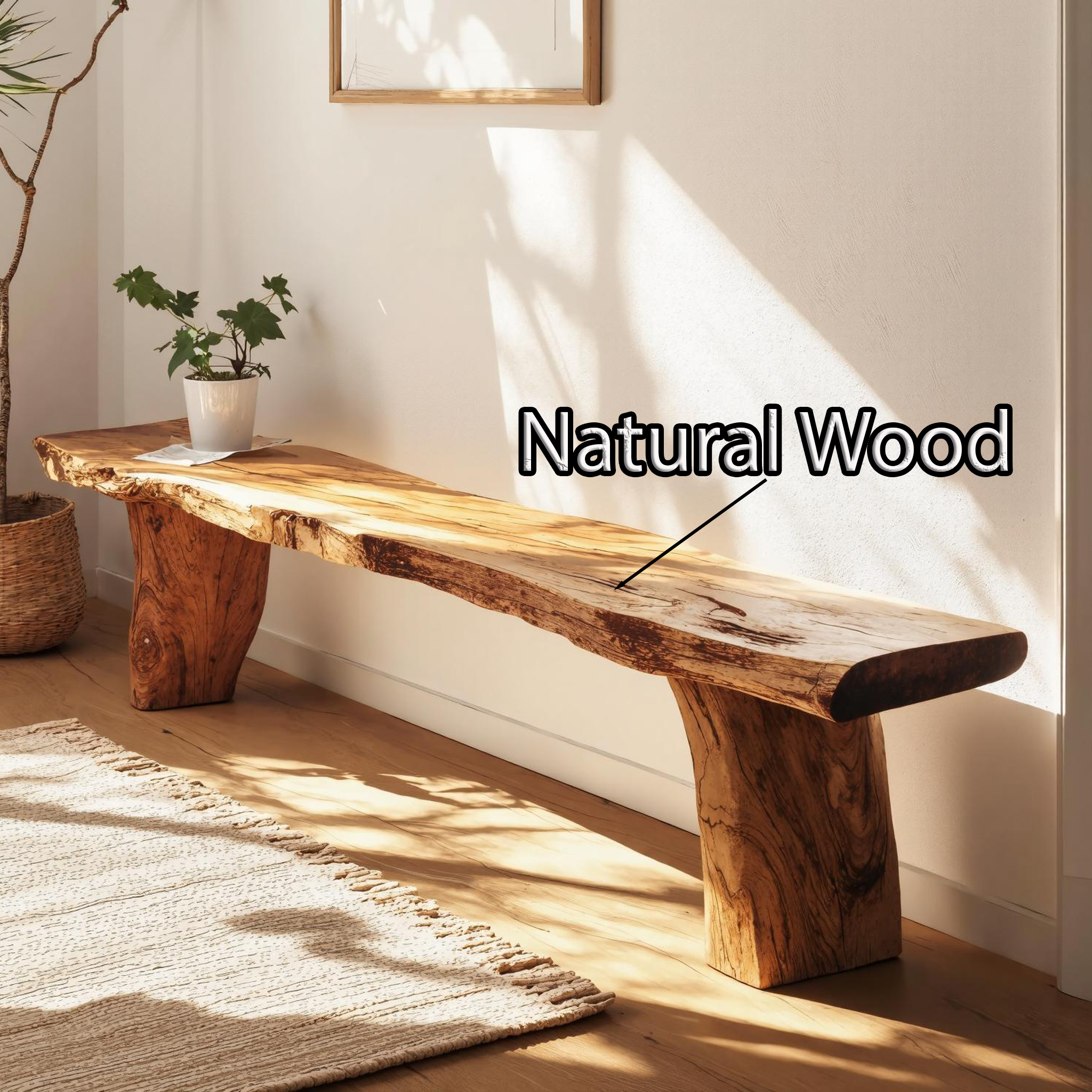 Handcrafted Wooden Bench For Stylish And Functional Seating SILDTWB011