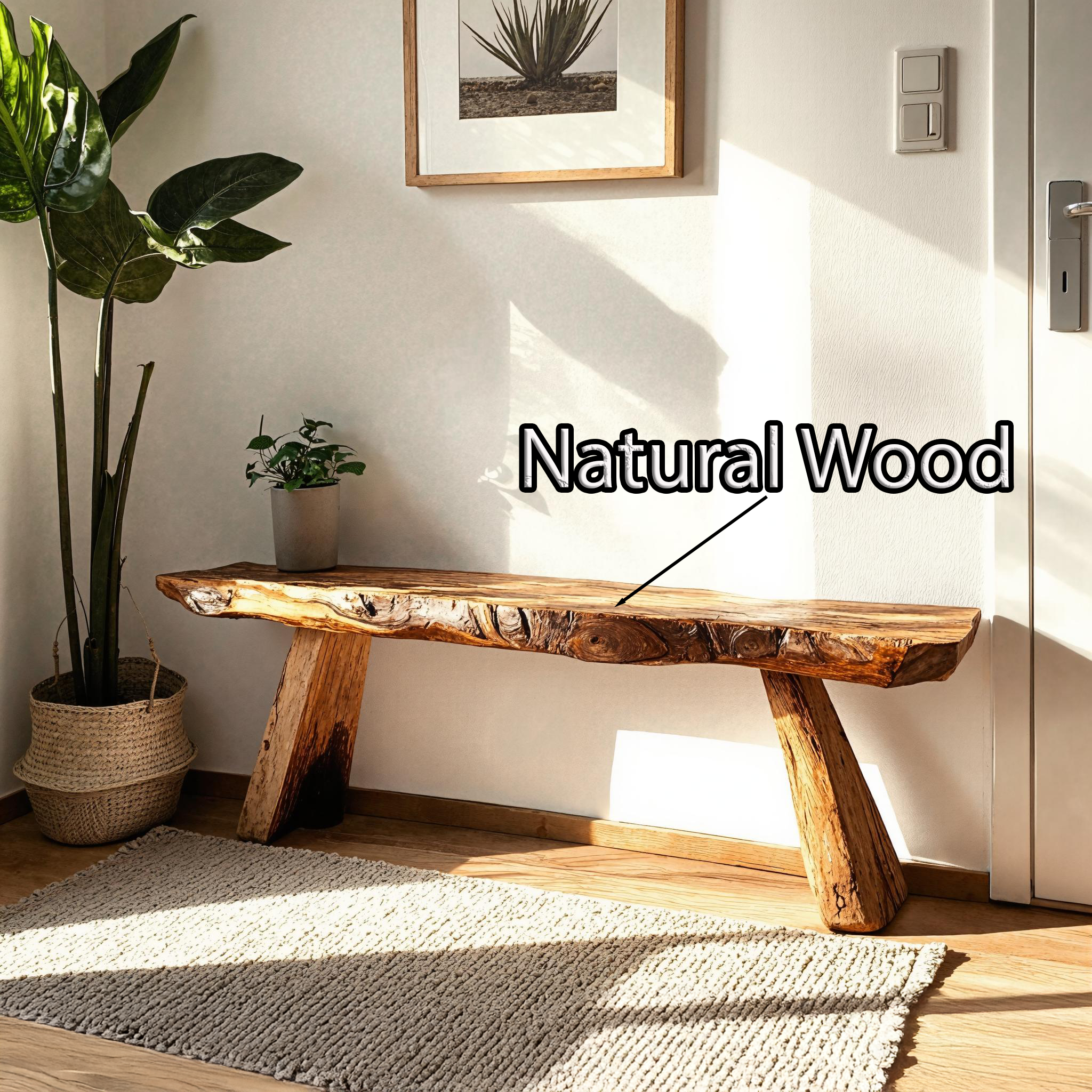 Custom Handcrafted Wooden Bench For Living Room SILDTWB006