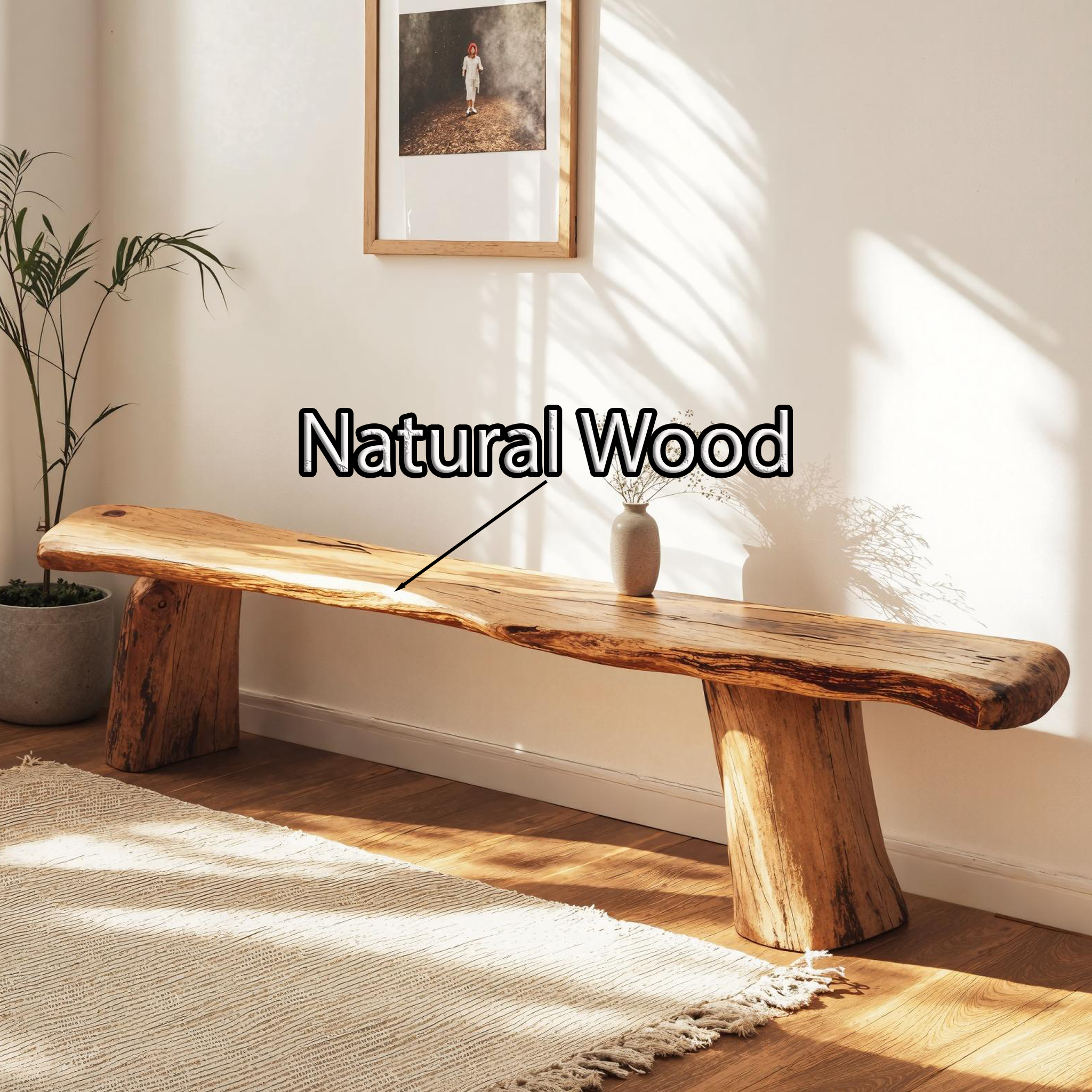 Timeless Natural Wood Bench With Classic Design For Any Room SILDTWB010