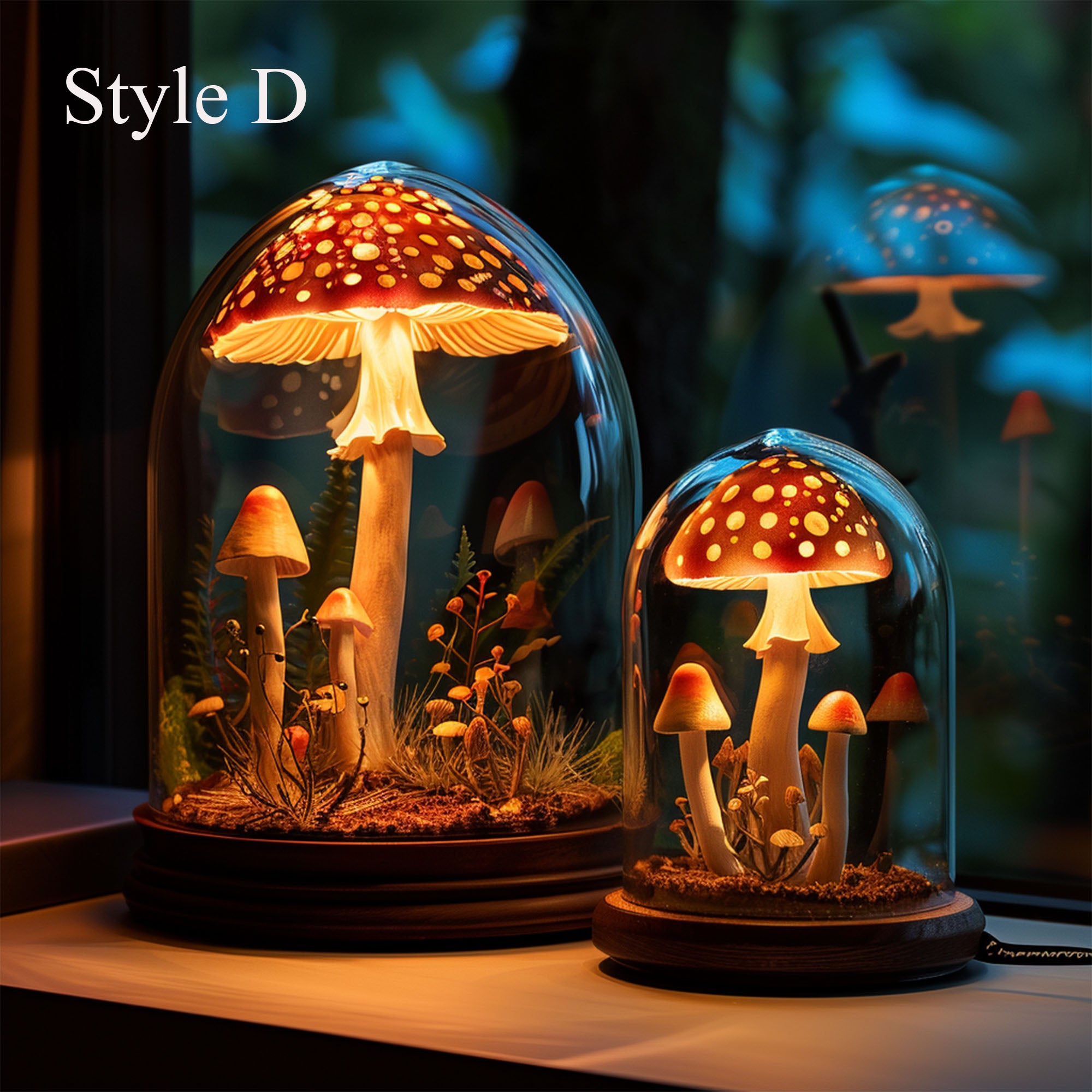 Handcrafted Mushroom Night Light SILDTMR034