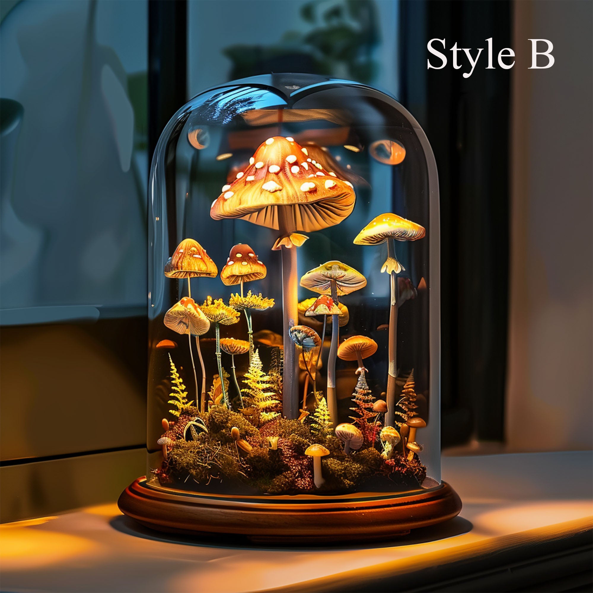 Handmade Mushroom Lights Magic Gift SILDTMR037