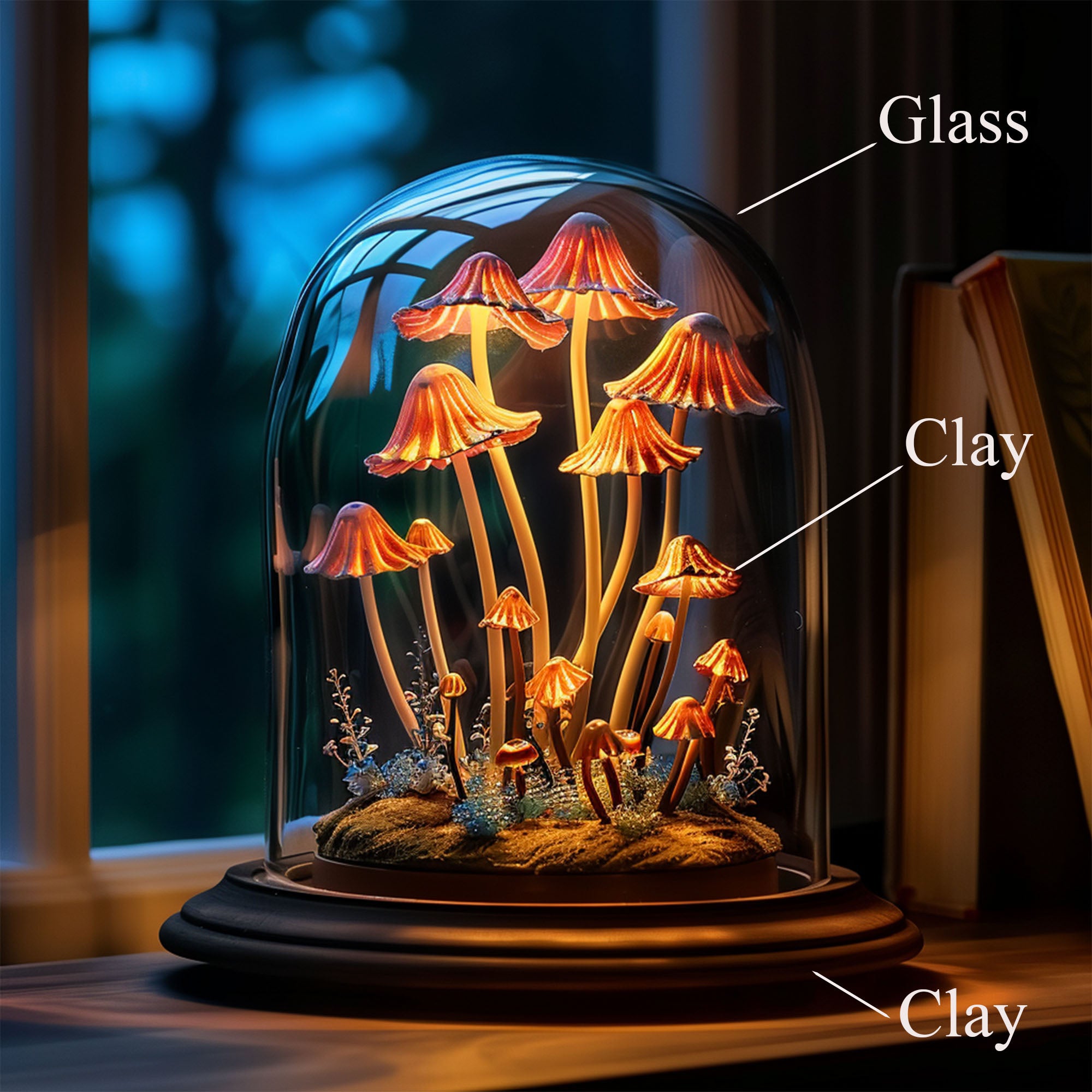 Mid Century Mushroom Night Light Magic SILDTMR024