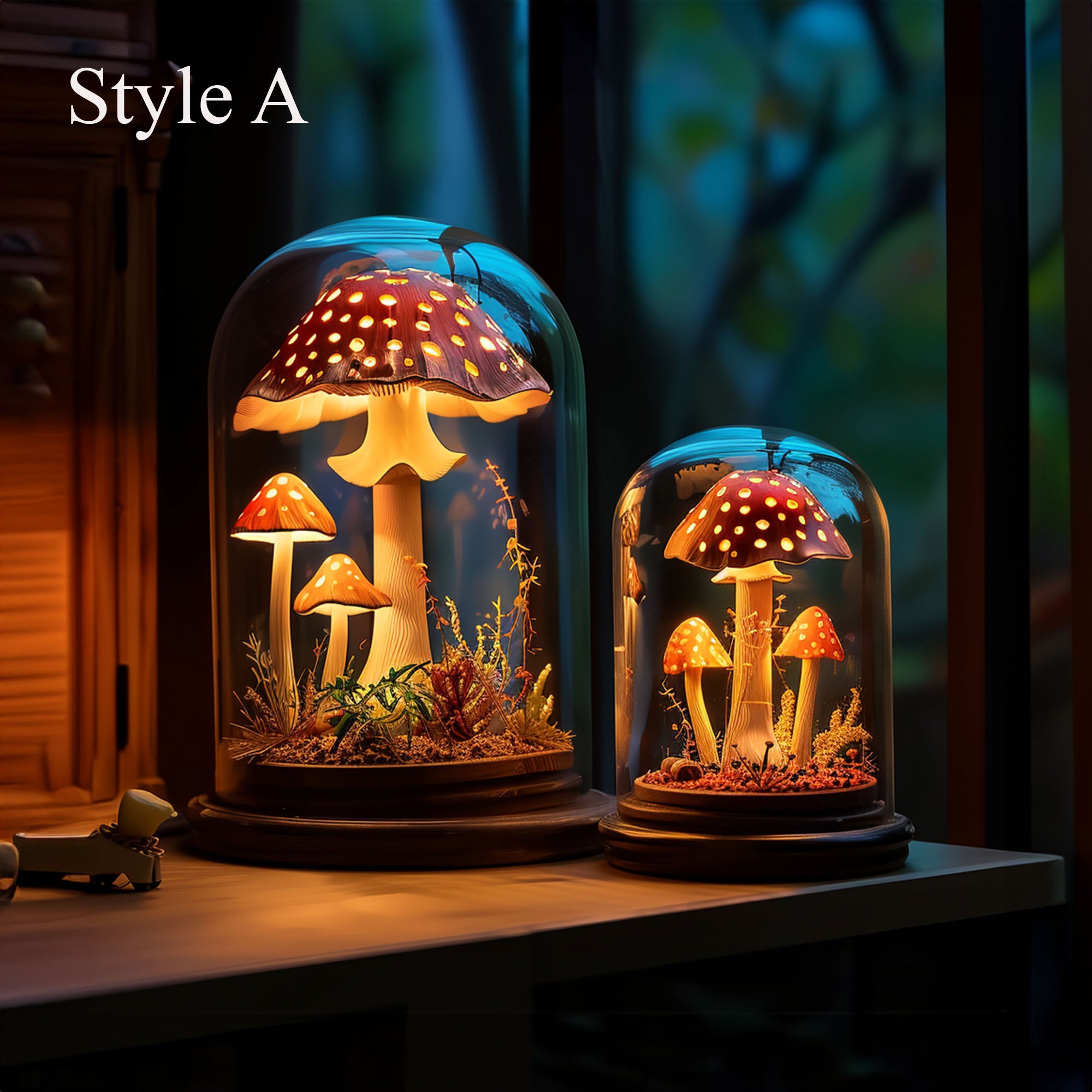 Handcrafted Mushroom Night Light SILDTMR034