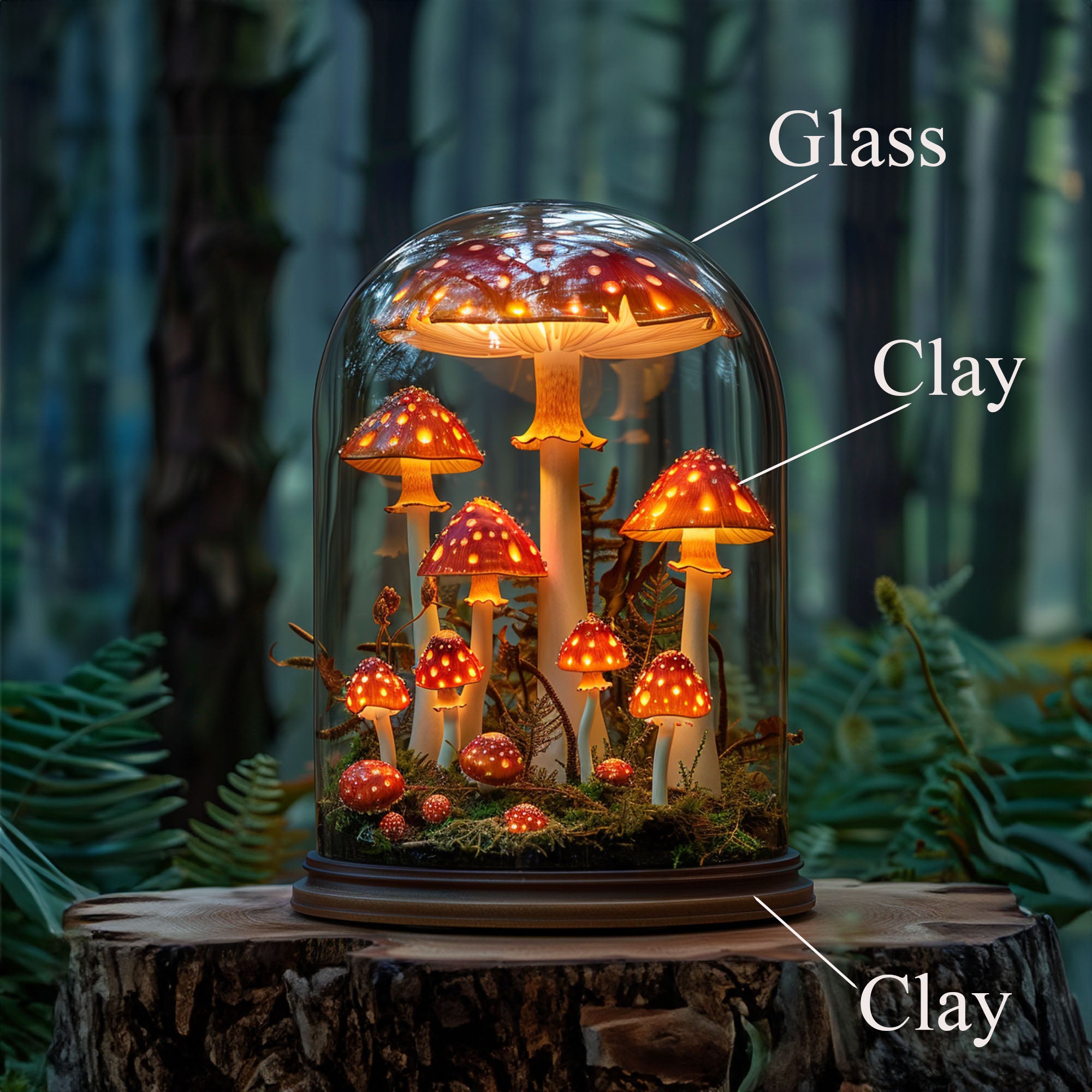 Custom Glass Mushroom Lamp SILDTMR028