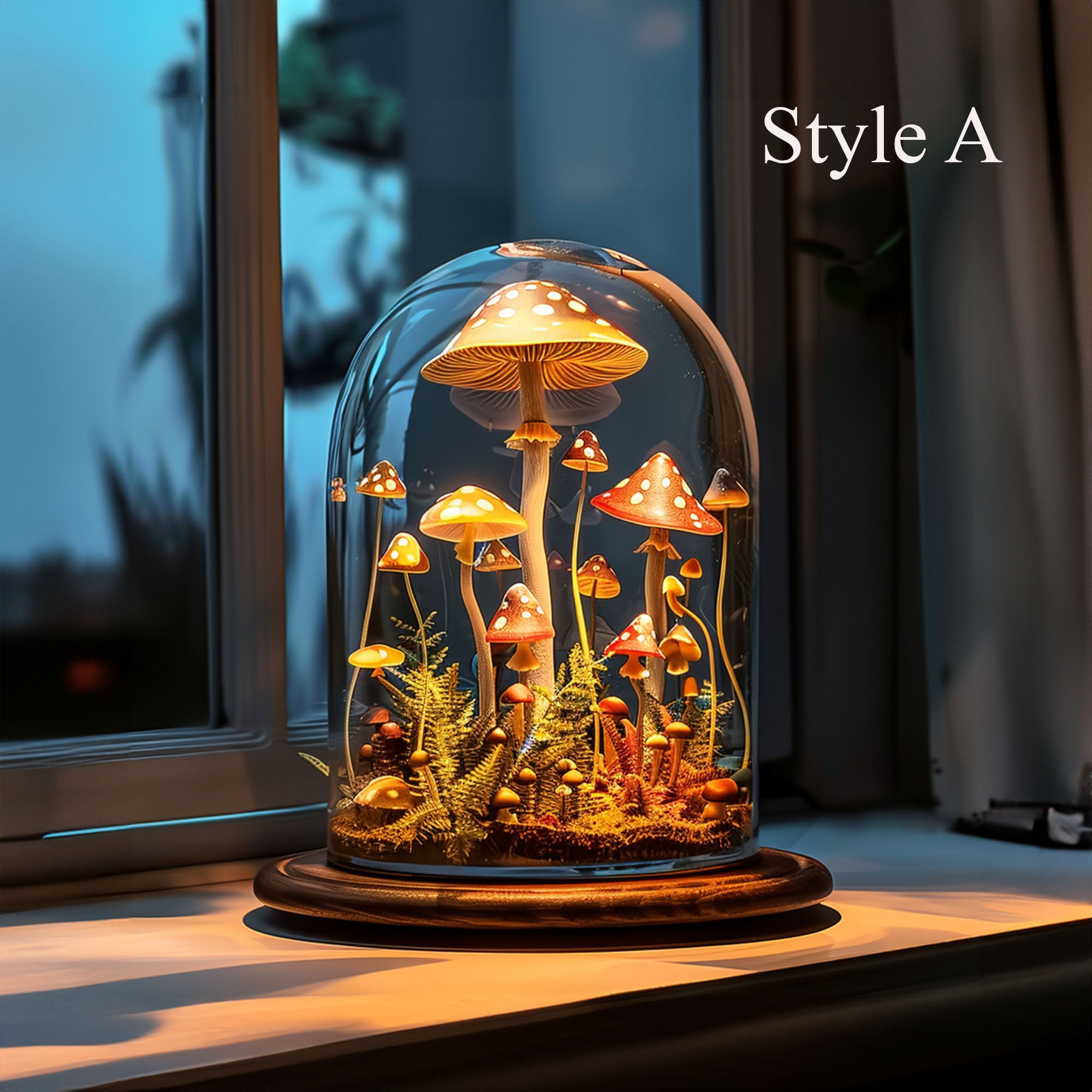 Handmade Mushroom Lights Magic Gift SILDTMR037