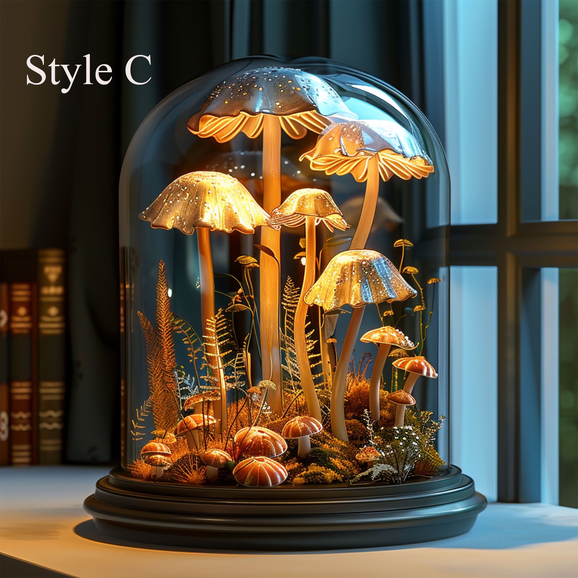 Custom Wood Mushroom Lights Magic SILDTMR027