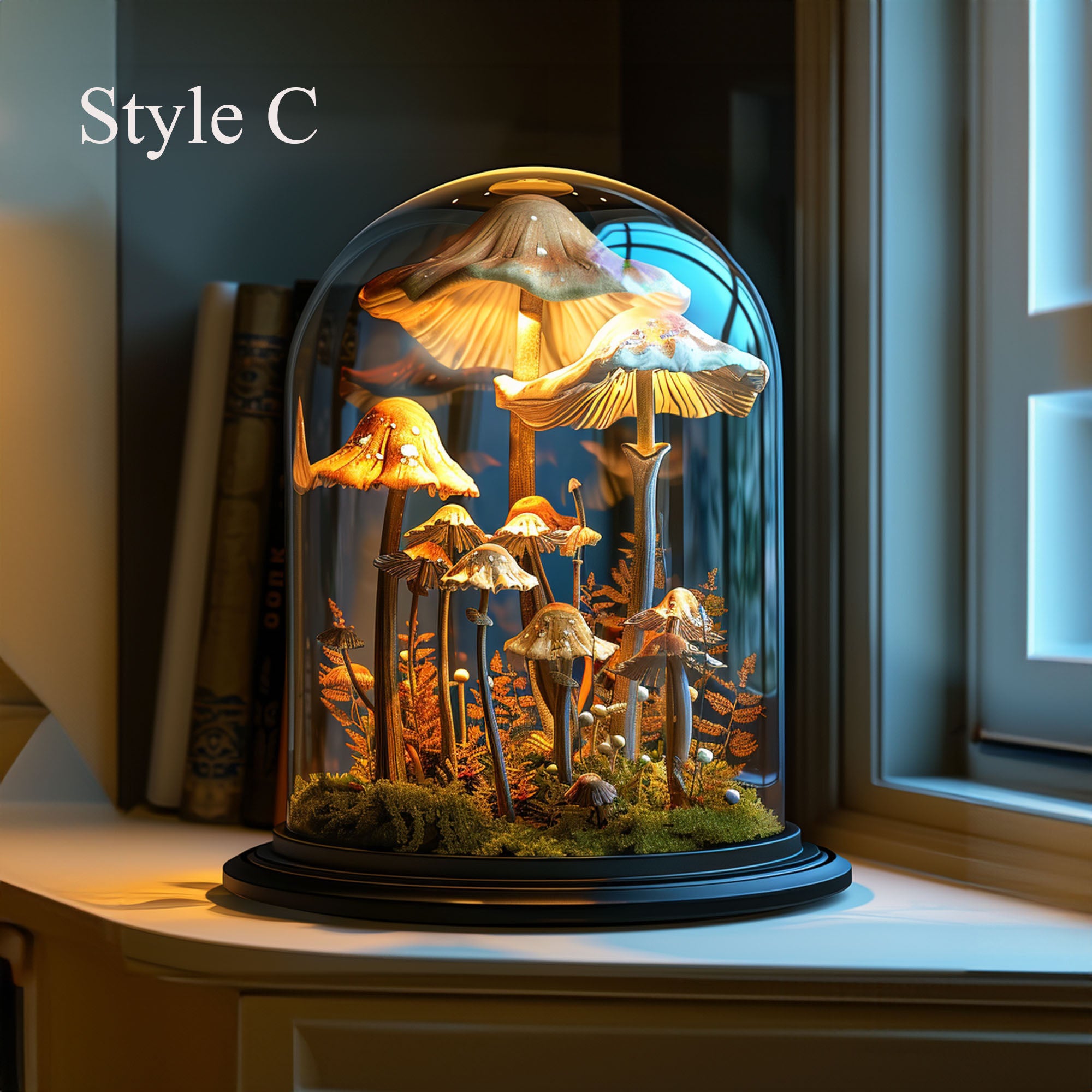 Custom Wood Mushroom Lights SILDTMR025