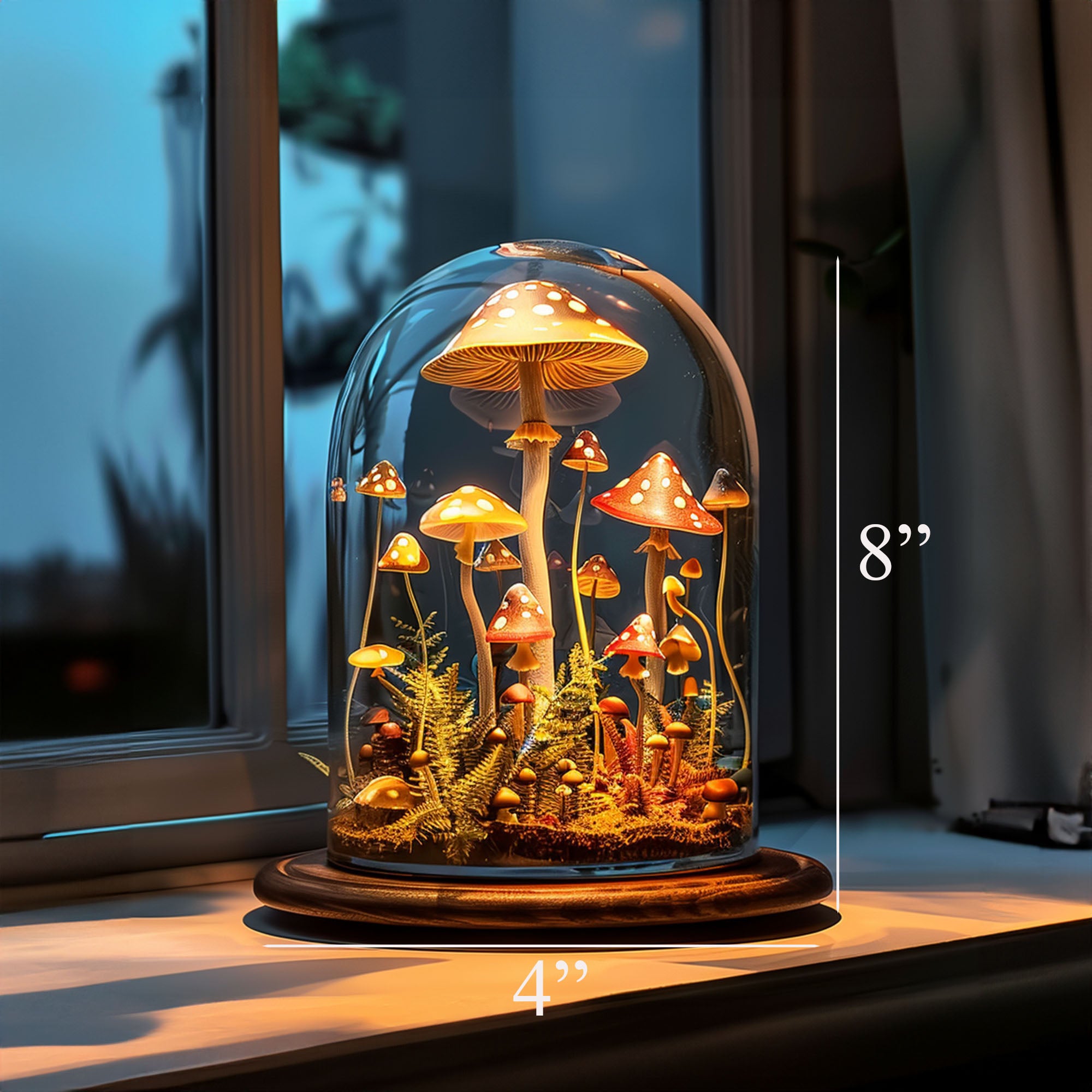 Handmade Mushroom Lights Magic Gift SILDTMR037