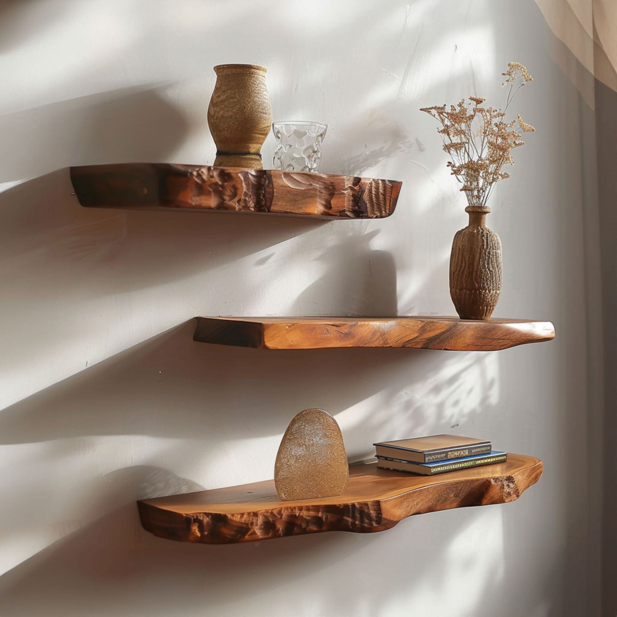 Floating Edge Wooden Shelves SILDTFL013