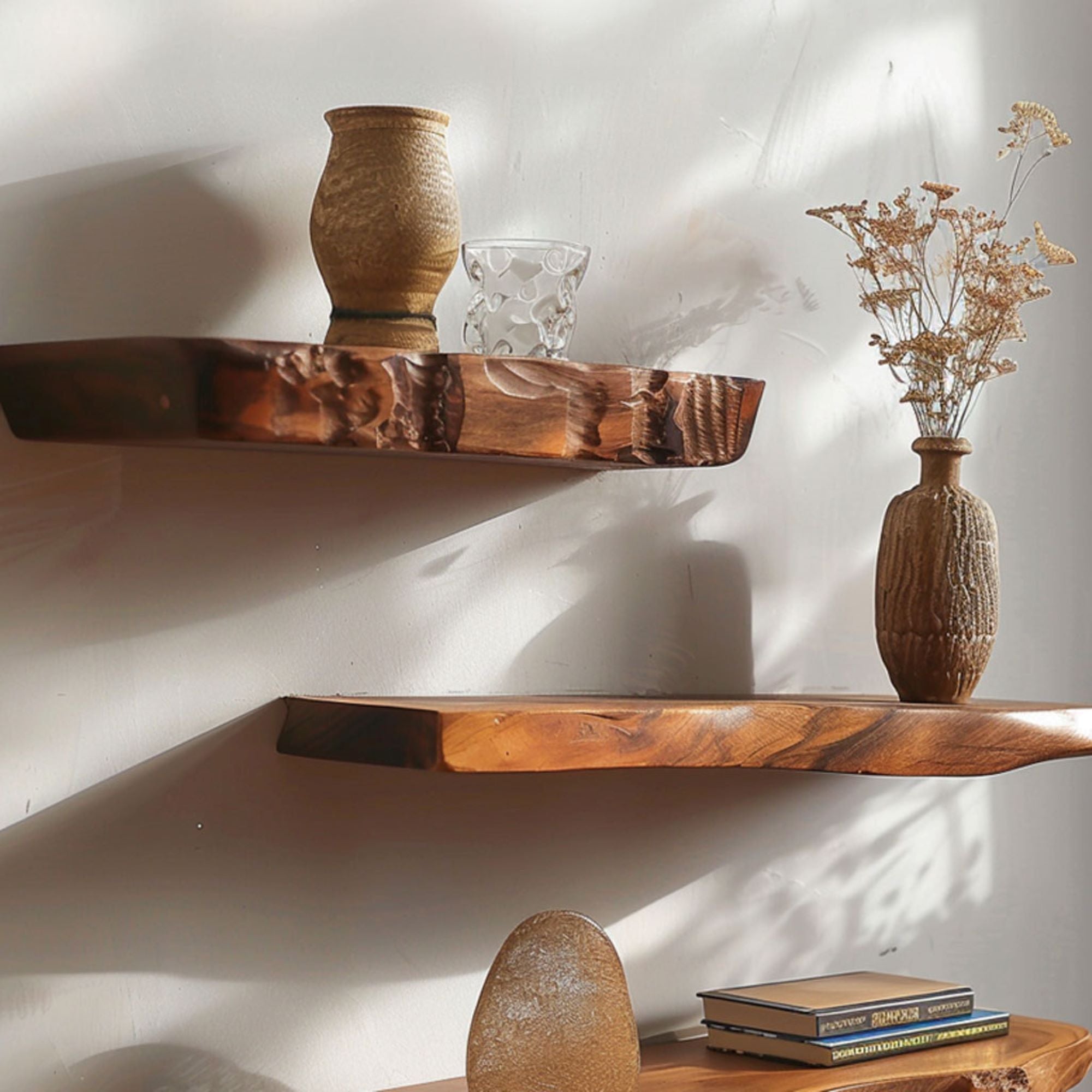 Floating Edge Wooden Shelves SILDTFL013