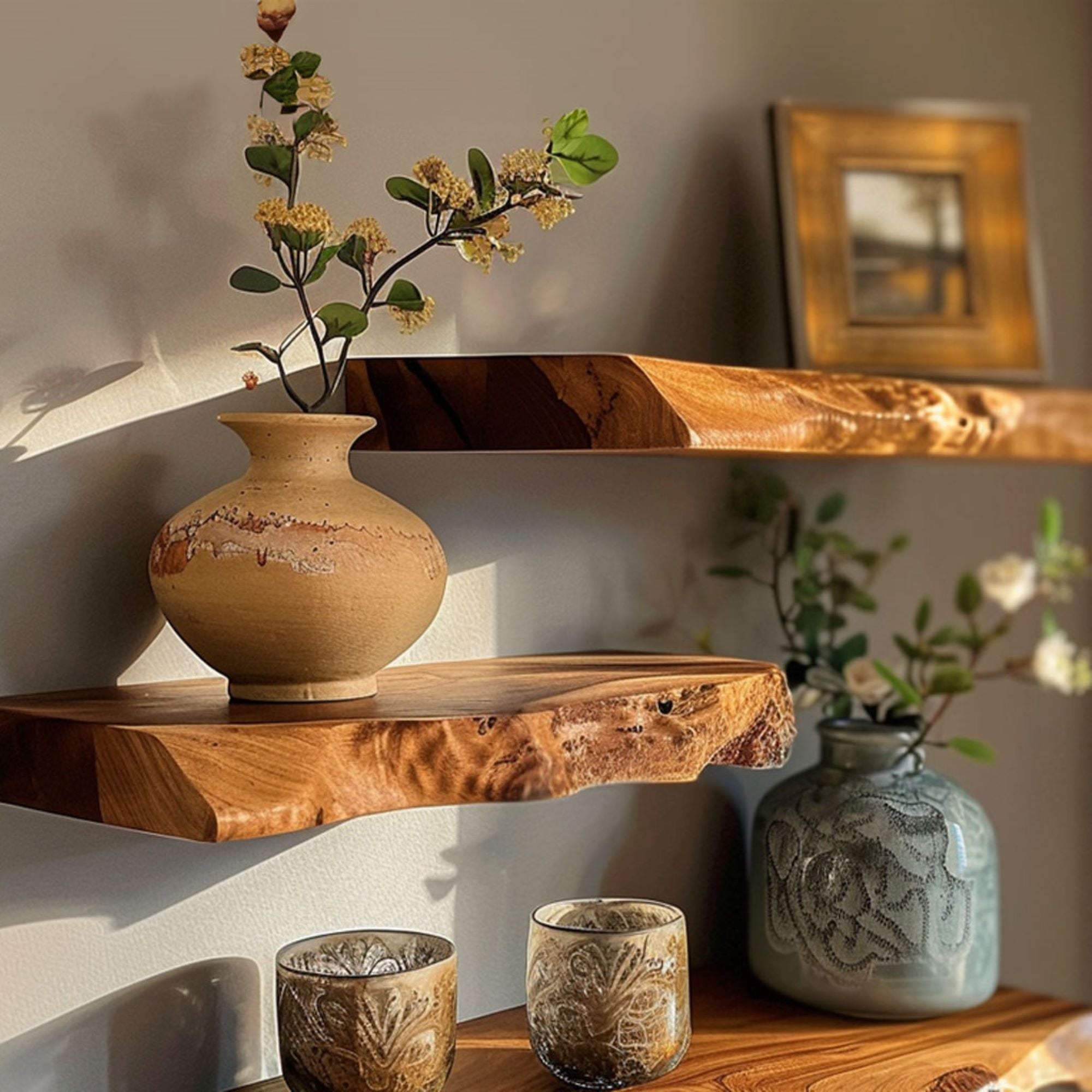 Handcraft Live Edge Floating Shelves SILDTFL015