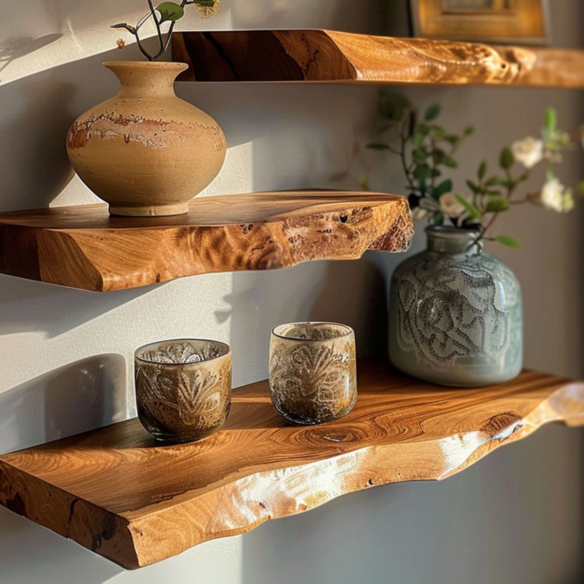 Handcraft Live Edge Floating Shelves SILDTFL015