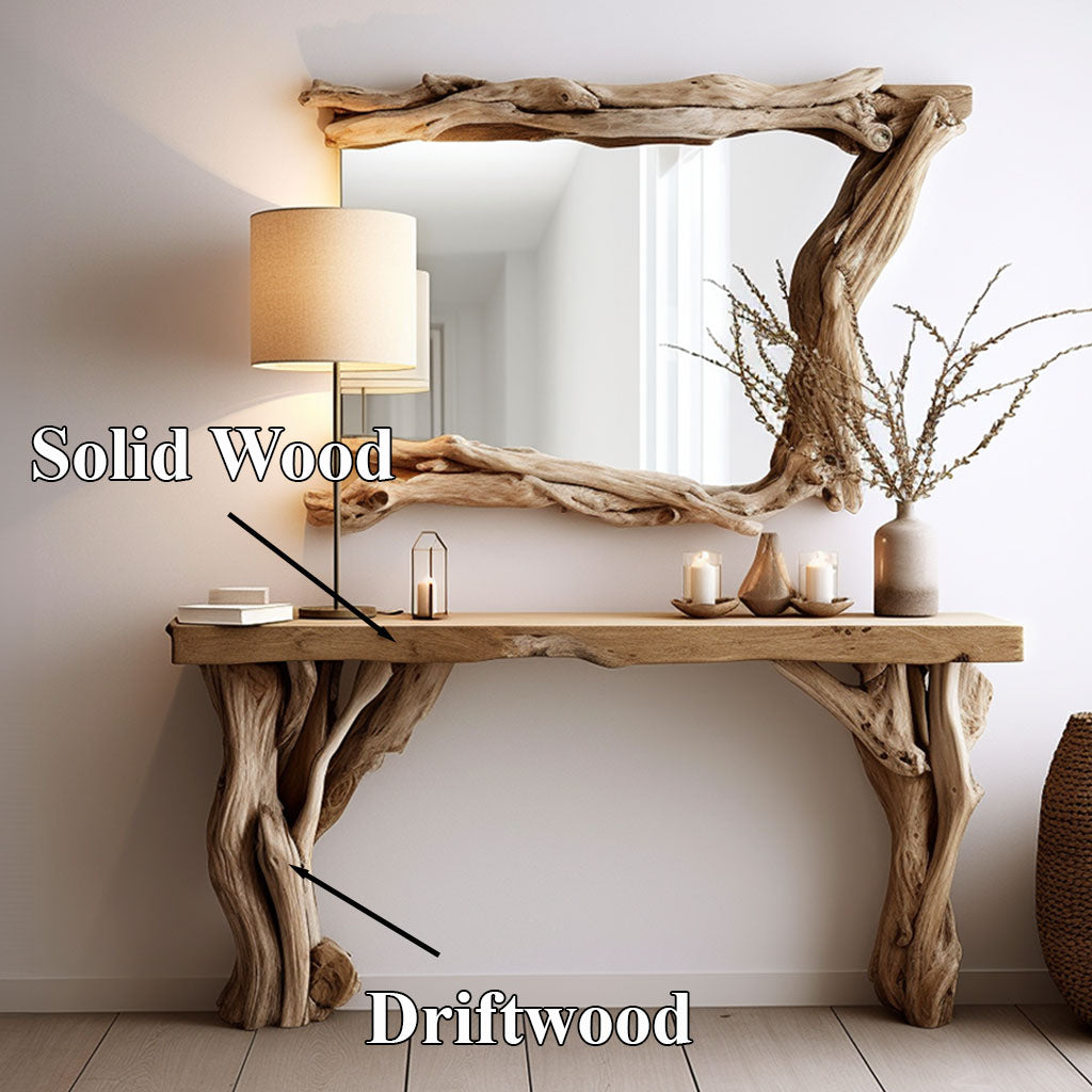 Narrow Floating Console Table Wood SILDTCS006