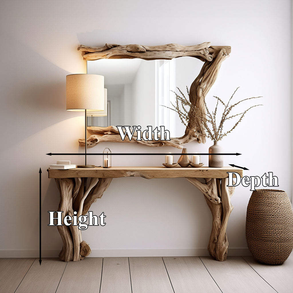 Narrow Floating Console Table Wood SILDTCS006