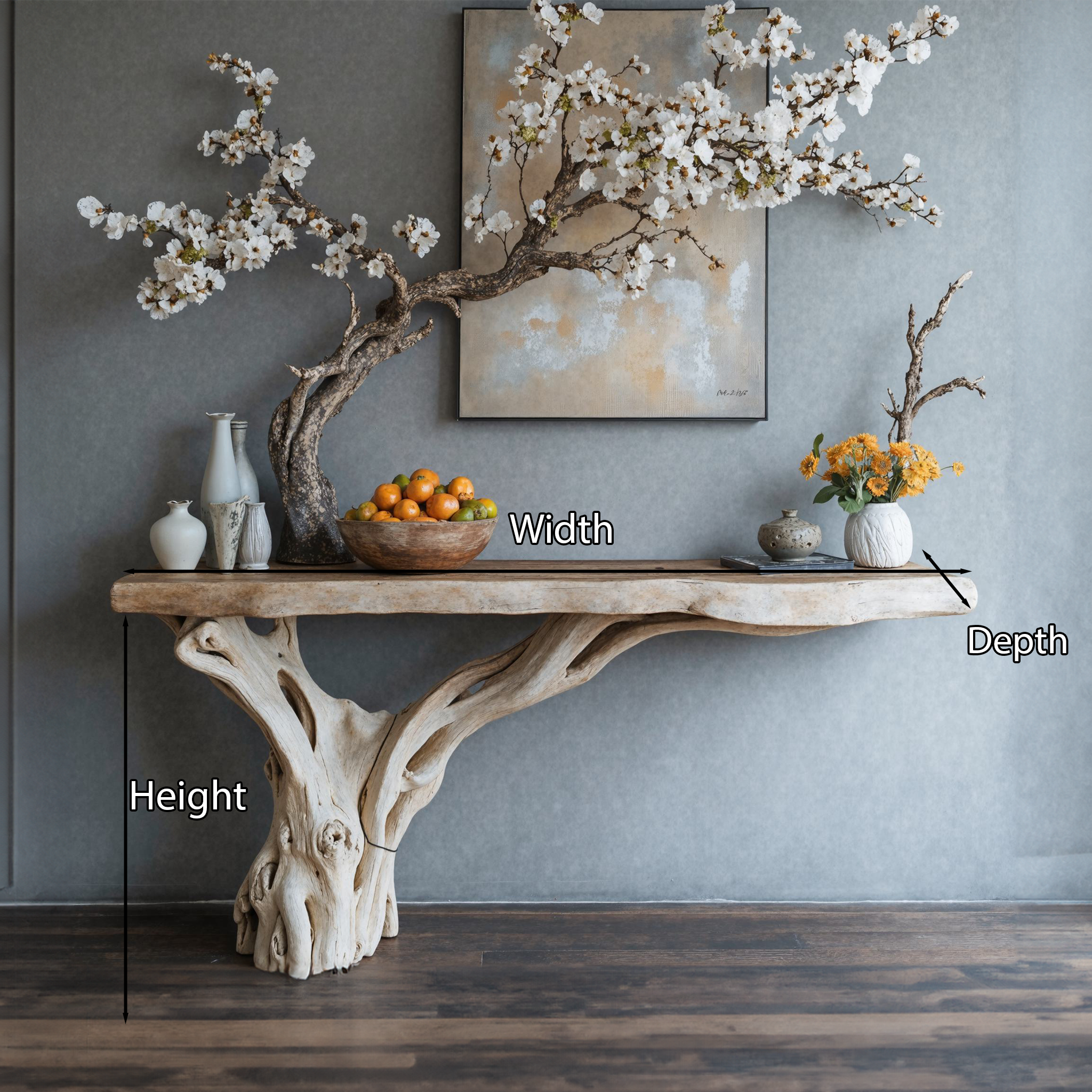 Floating Edge Console Table Handcraft Table Decor SILDTCSC018