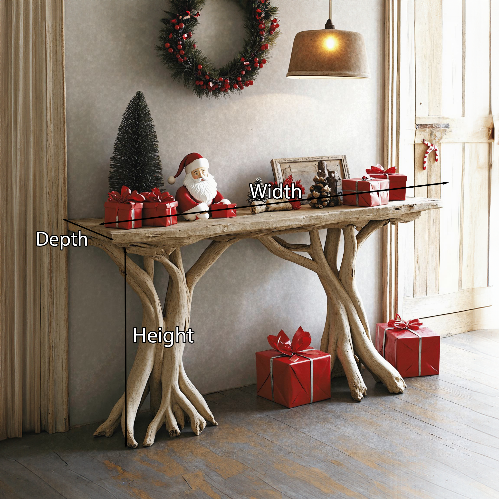 Narrow Christmas Console Table Side Table SILDTCSC004