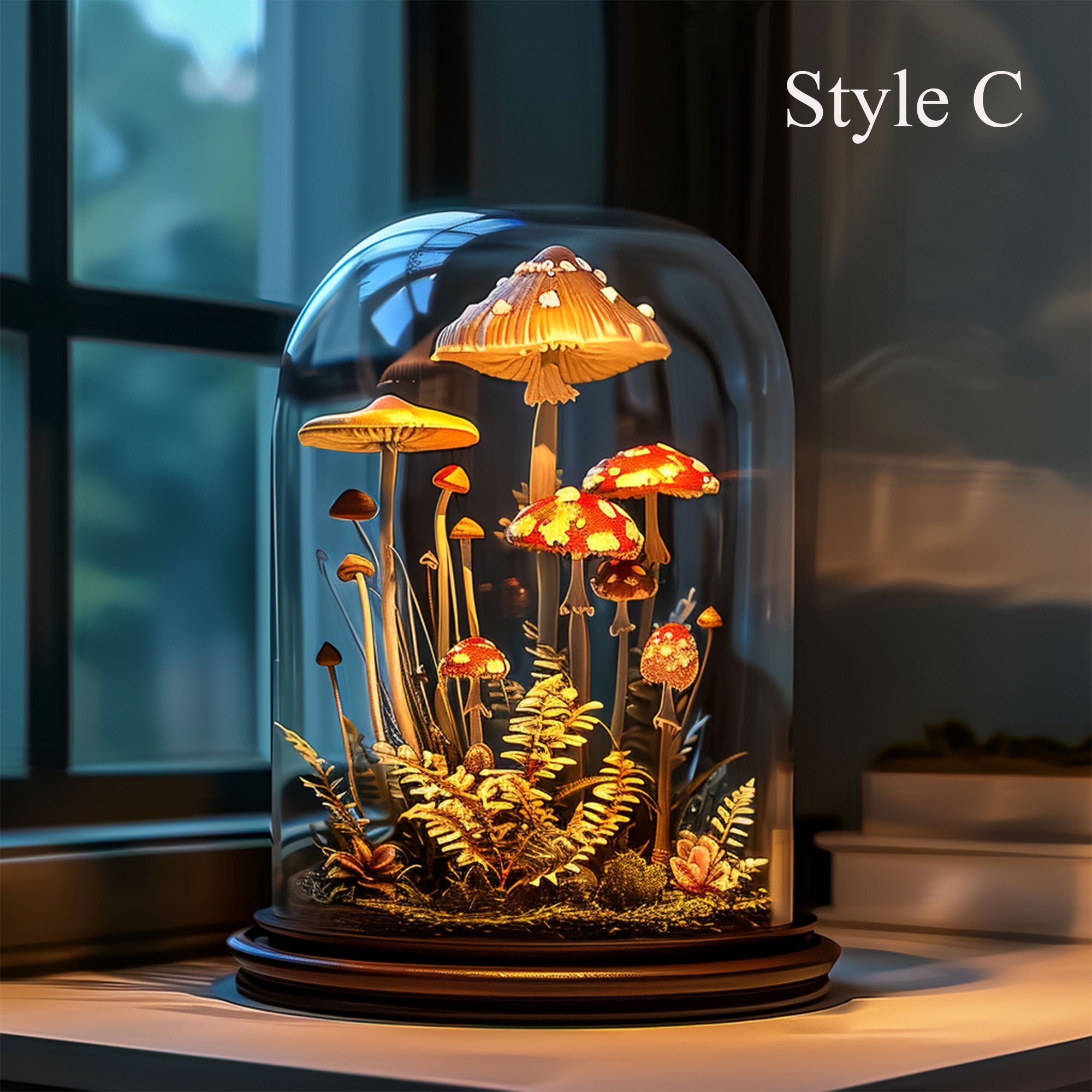 Handmade Mushroom Lights Magic Gift SILDTMR037