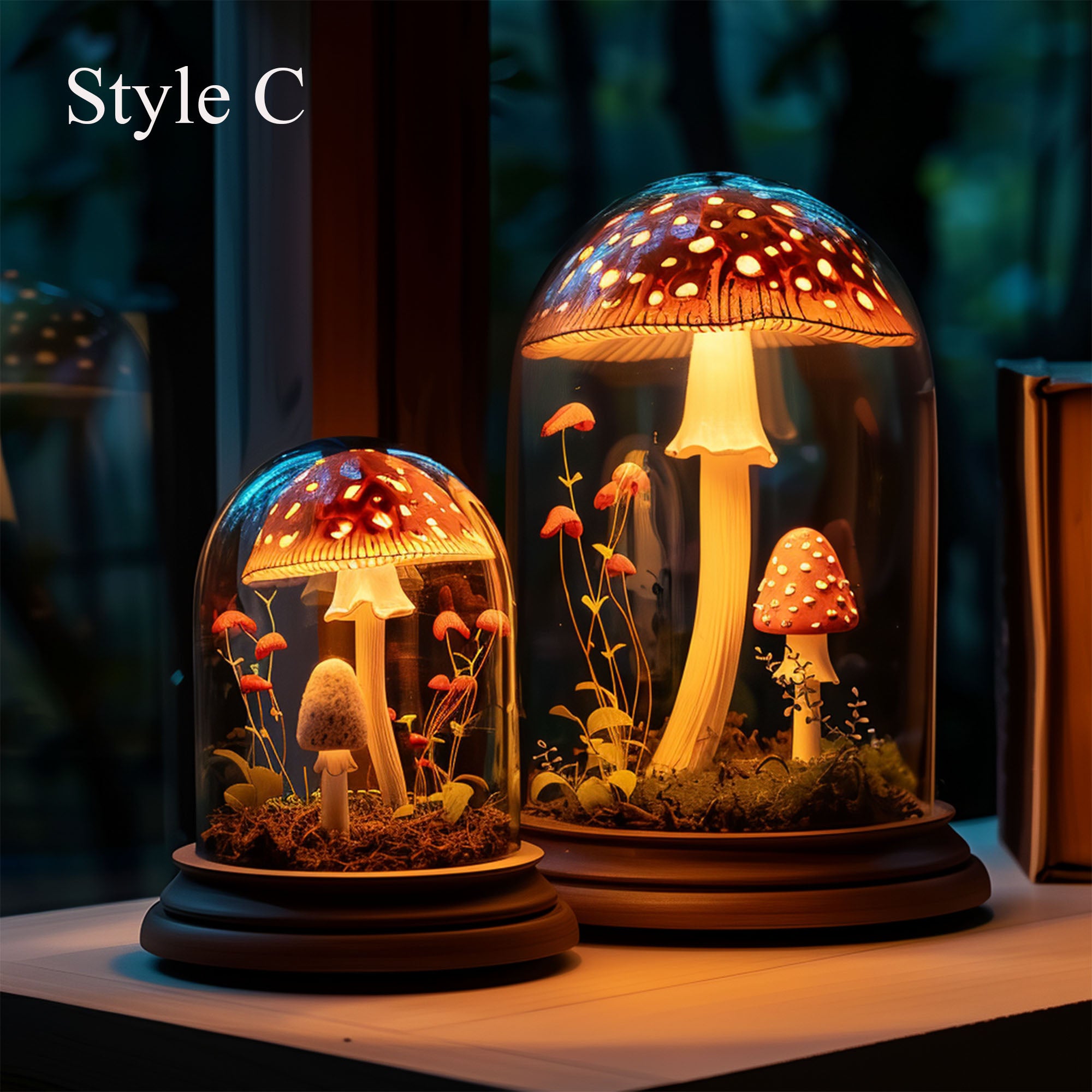 Handcrafted Mushroom Night Light SILDTMR034