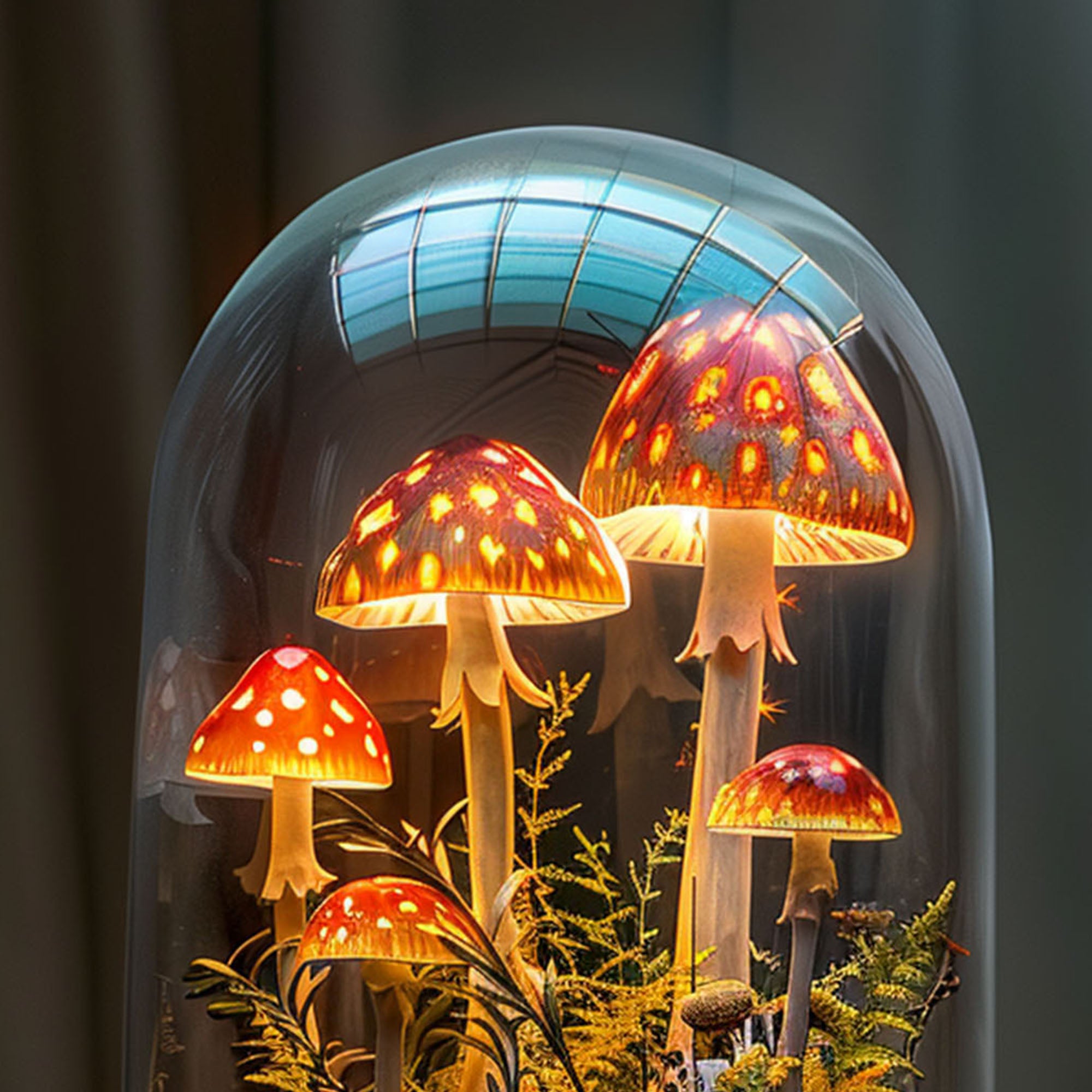 Handcrafted Mushroom Lamp Model SILDTMR031