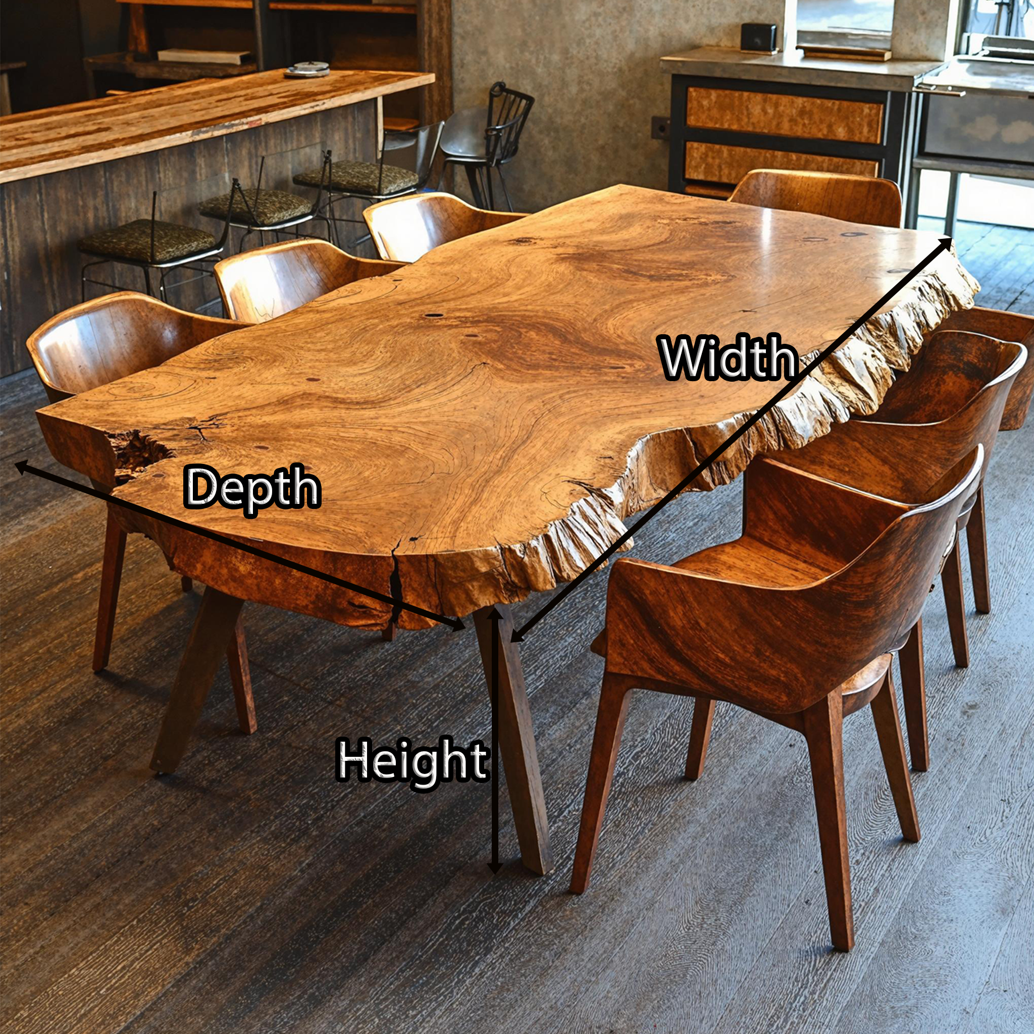 Farmhouse Natural Wood Dining Table For Cozy Dining Room SILDTDN001