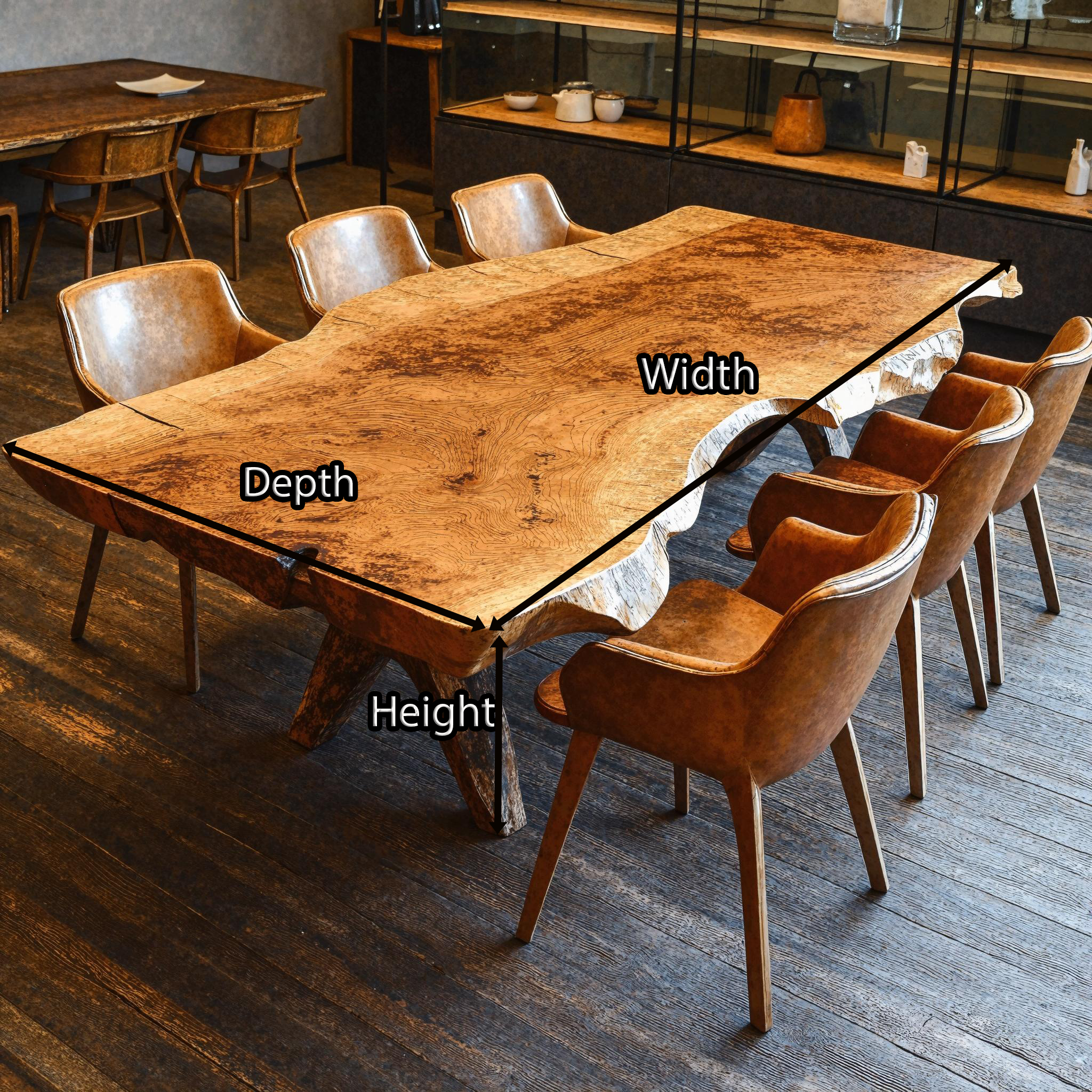 Modern Natural Wood Dining Table For Luxe Dining Room SILDTDN011