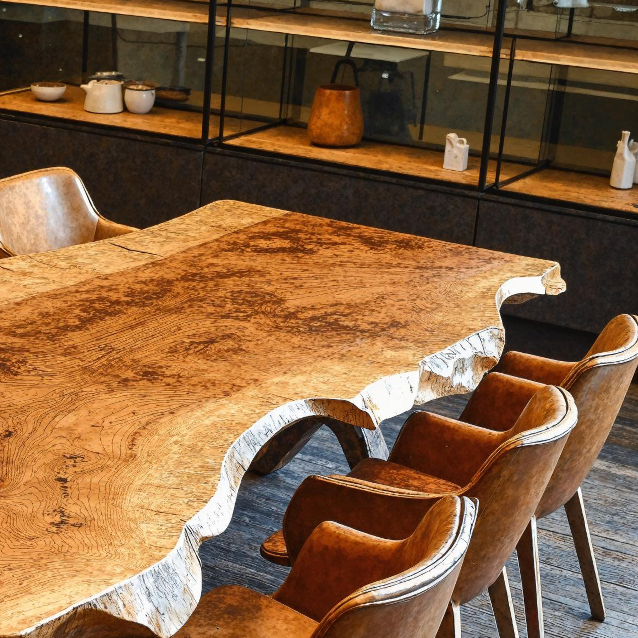 Modern Natural Wood Dining Table For Luxe Dining Room SILDTDN011