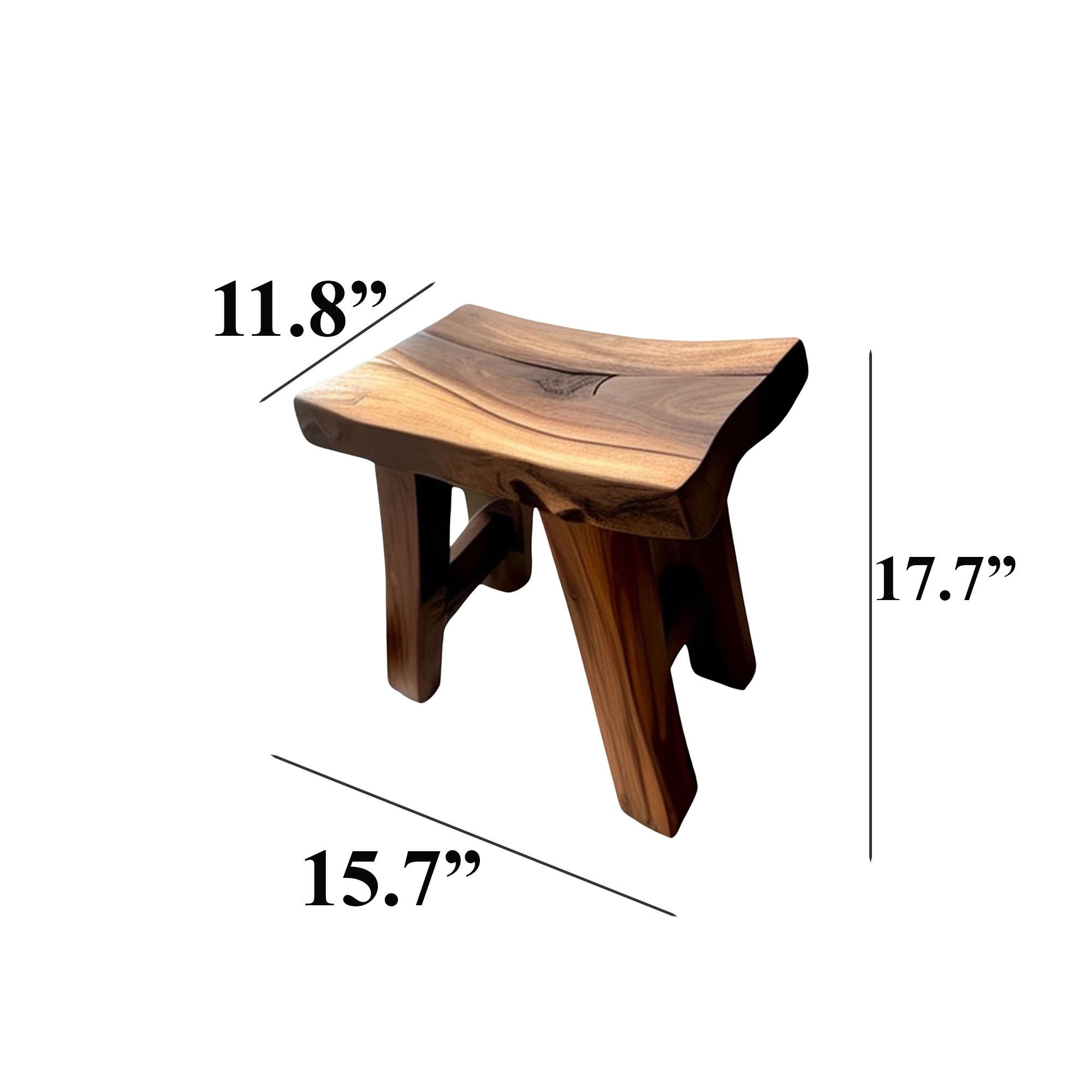 Shower Bench Natural Wood Shower Stool SILDTSB006