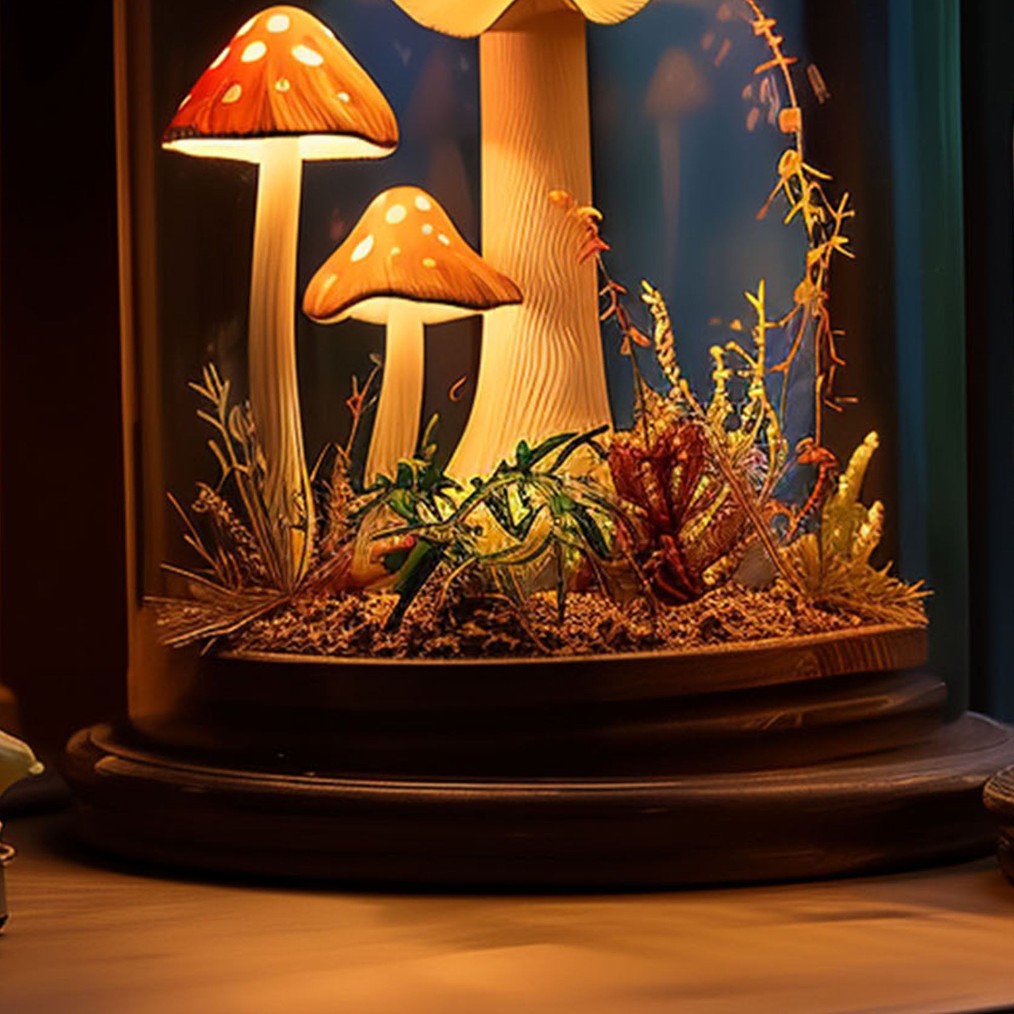 Handcrafted Mushroom Night Light SILDTMR034