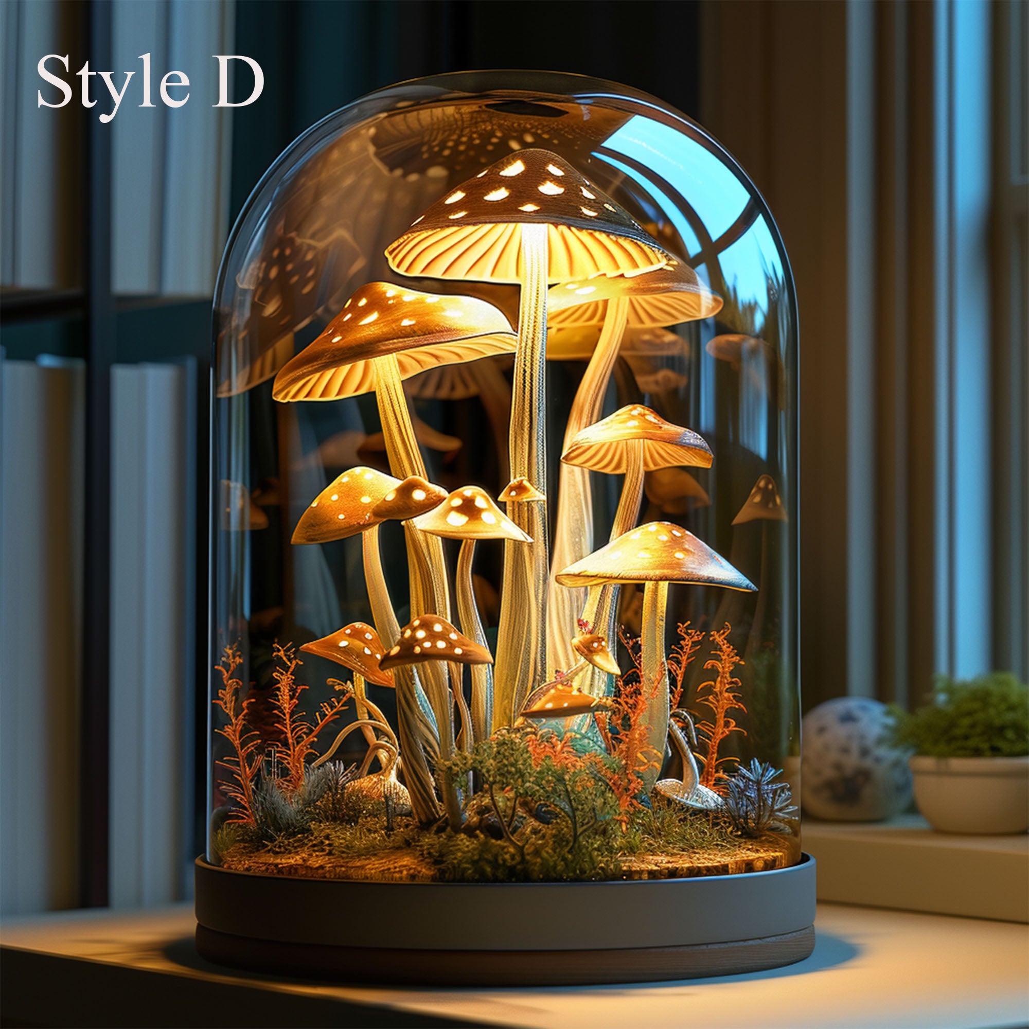 Custom Wood Mushroom Lights Magic SILDTMR027