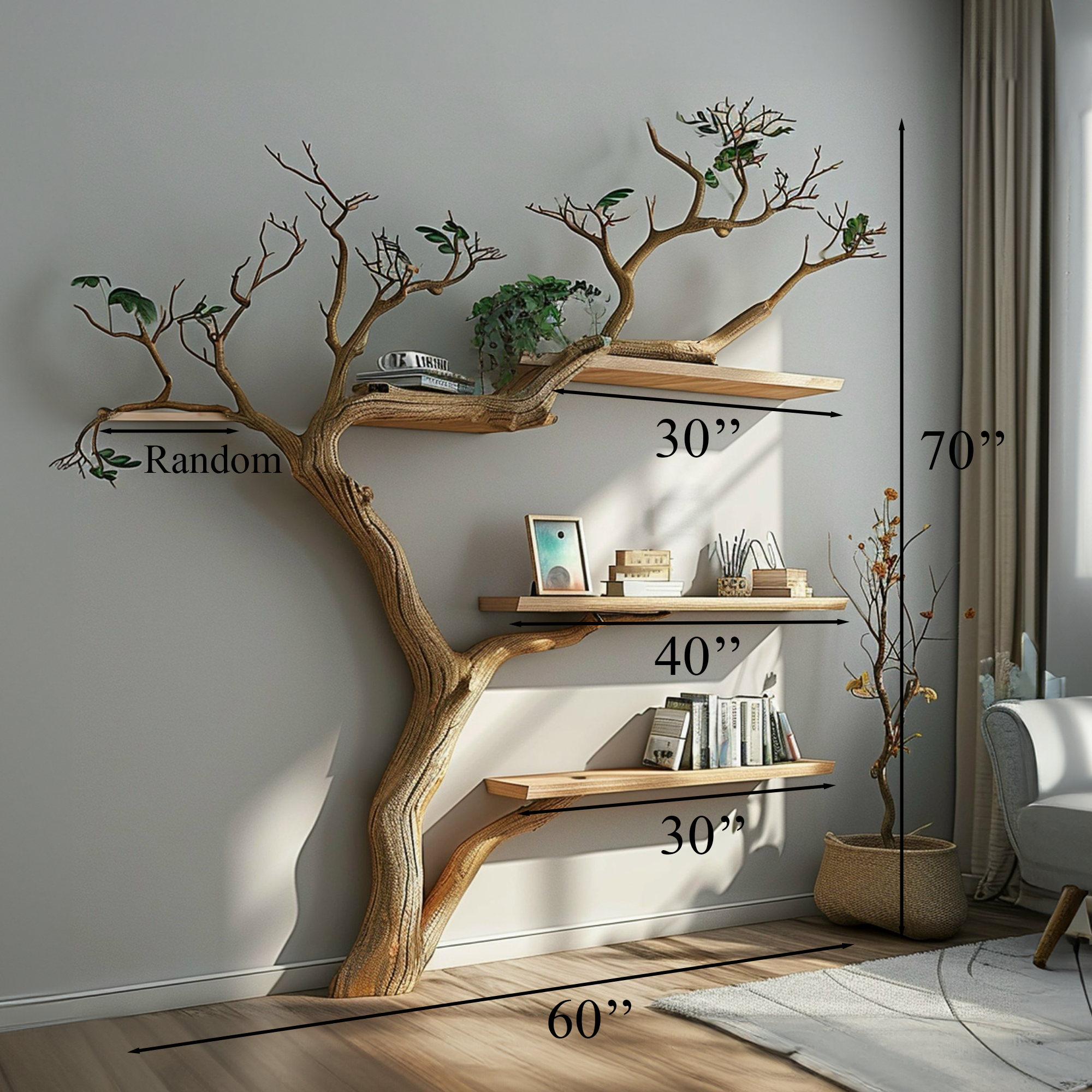 Tree Branch Bookshelf Decorations SINLTB068