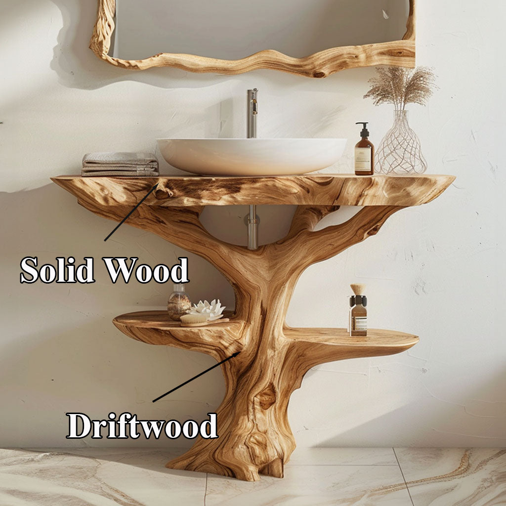 Wood Bathroom Vanity Bathroom Sink SILDTBRV054