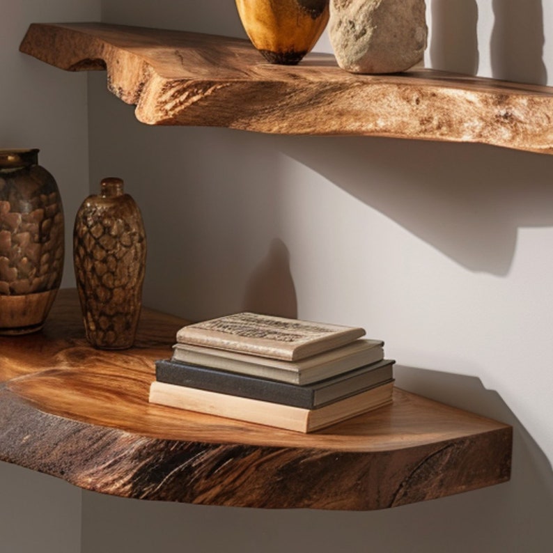 Live Edge Wood Shelf Floating Shelves SINLFL007