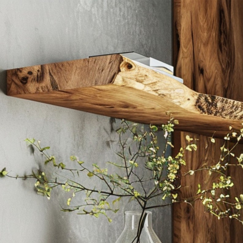 Live Edge Floating Shelf Wood Shelves SINLFL012