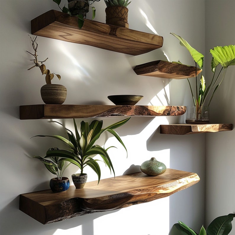 Floating Wall Shelf Wood Shelves SINLFL002